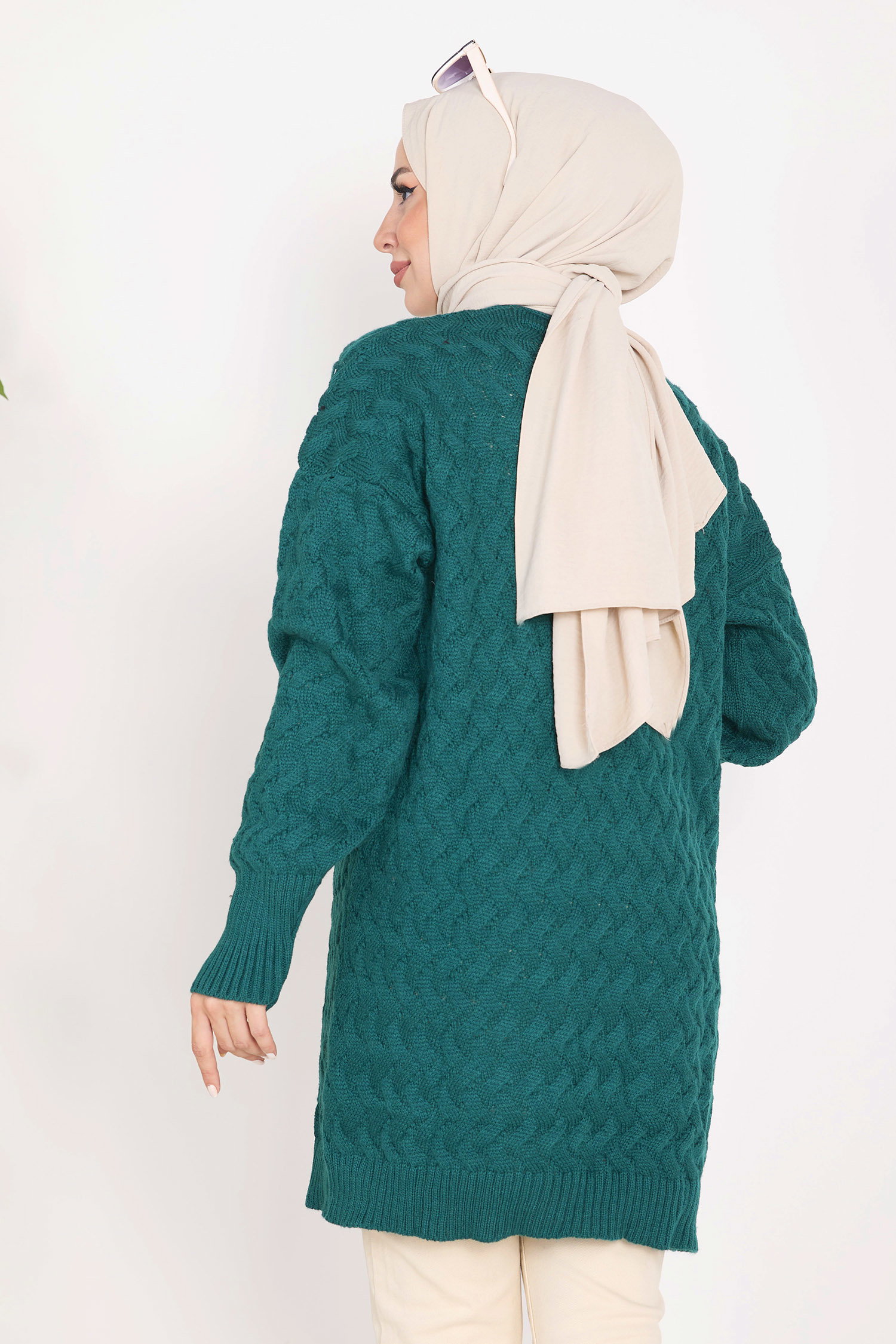 23099-ZUMRUT Triko Hırka - 7