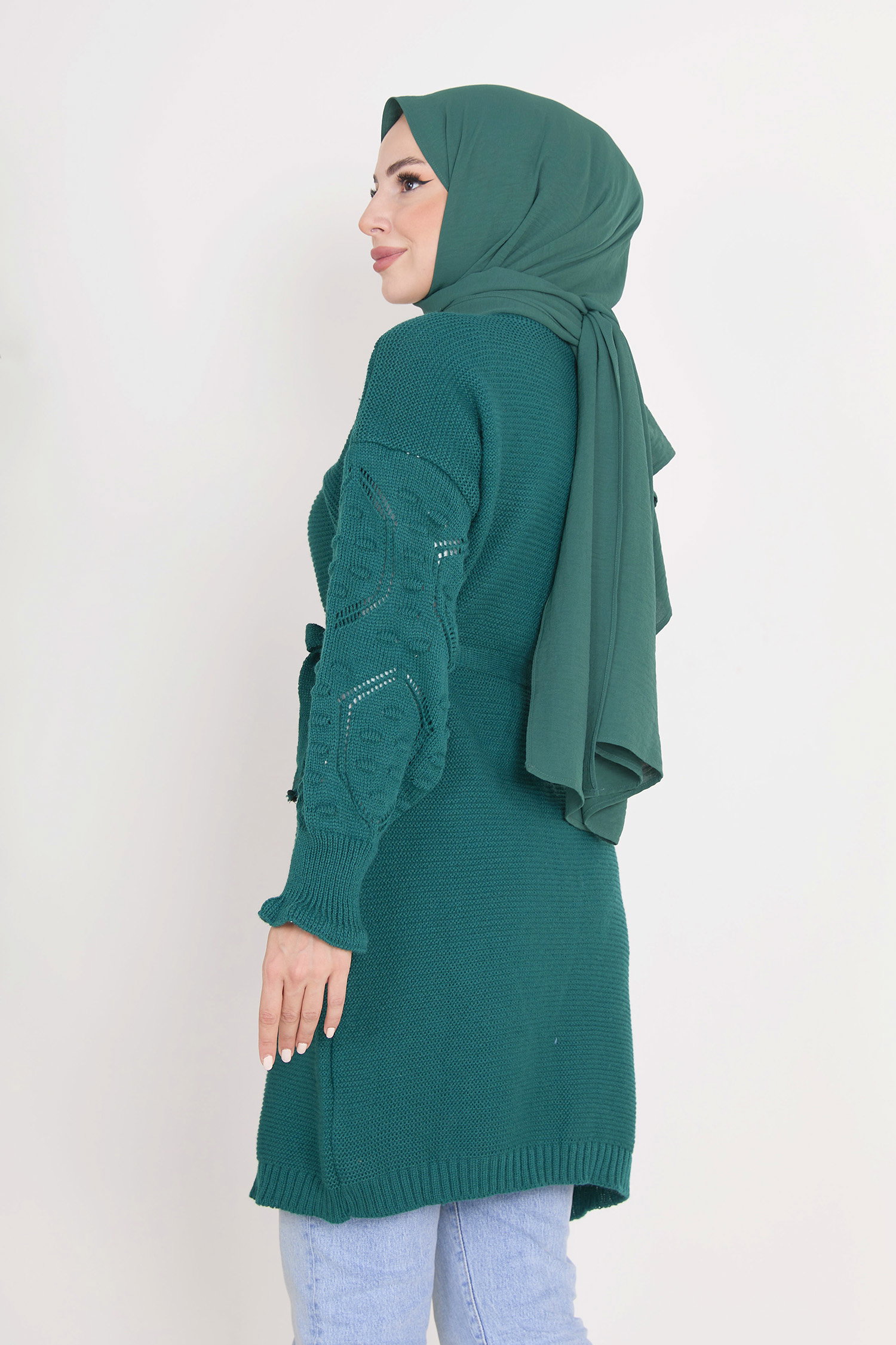 23101-ZUMRUT Triko Hırka - 6