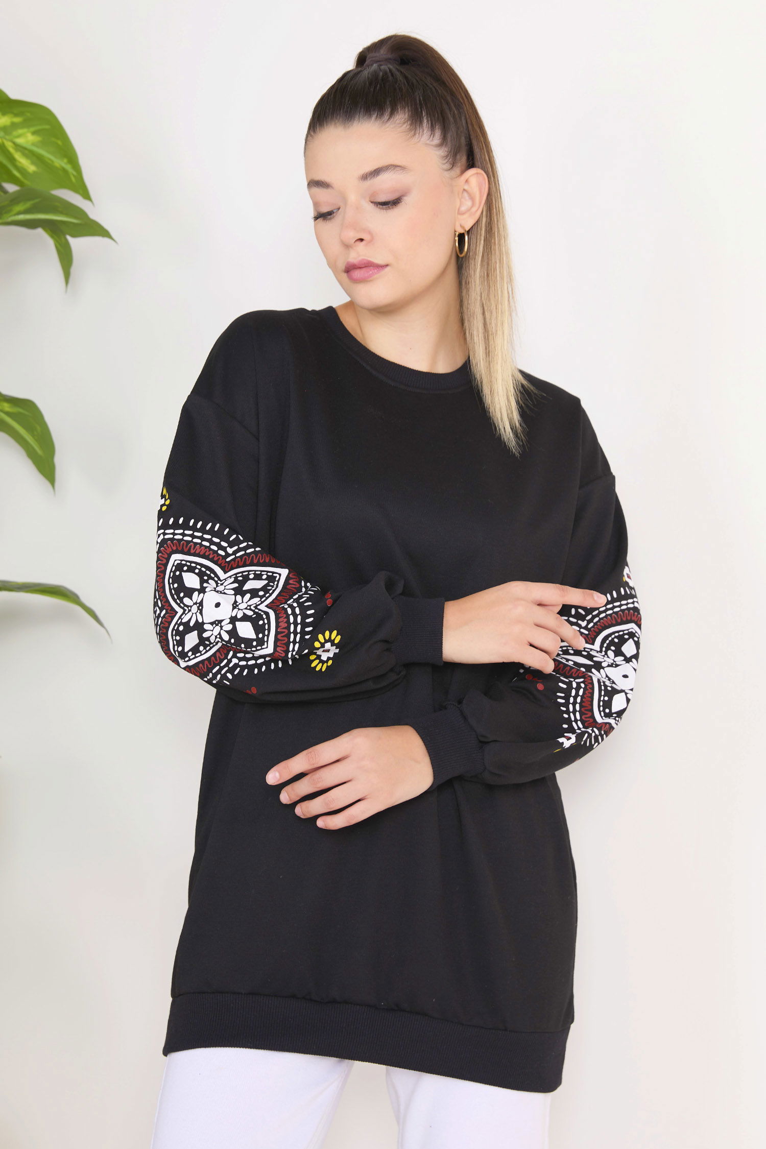 23129-SIYAH Sweat - 15