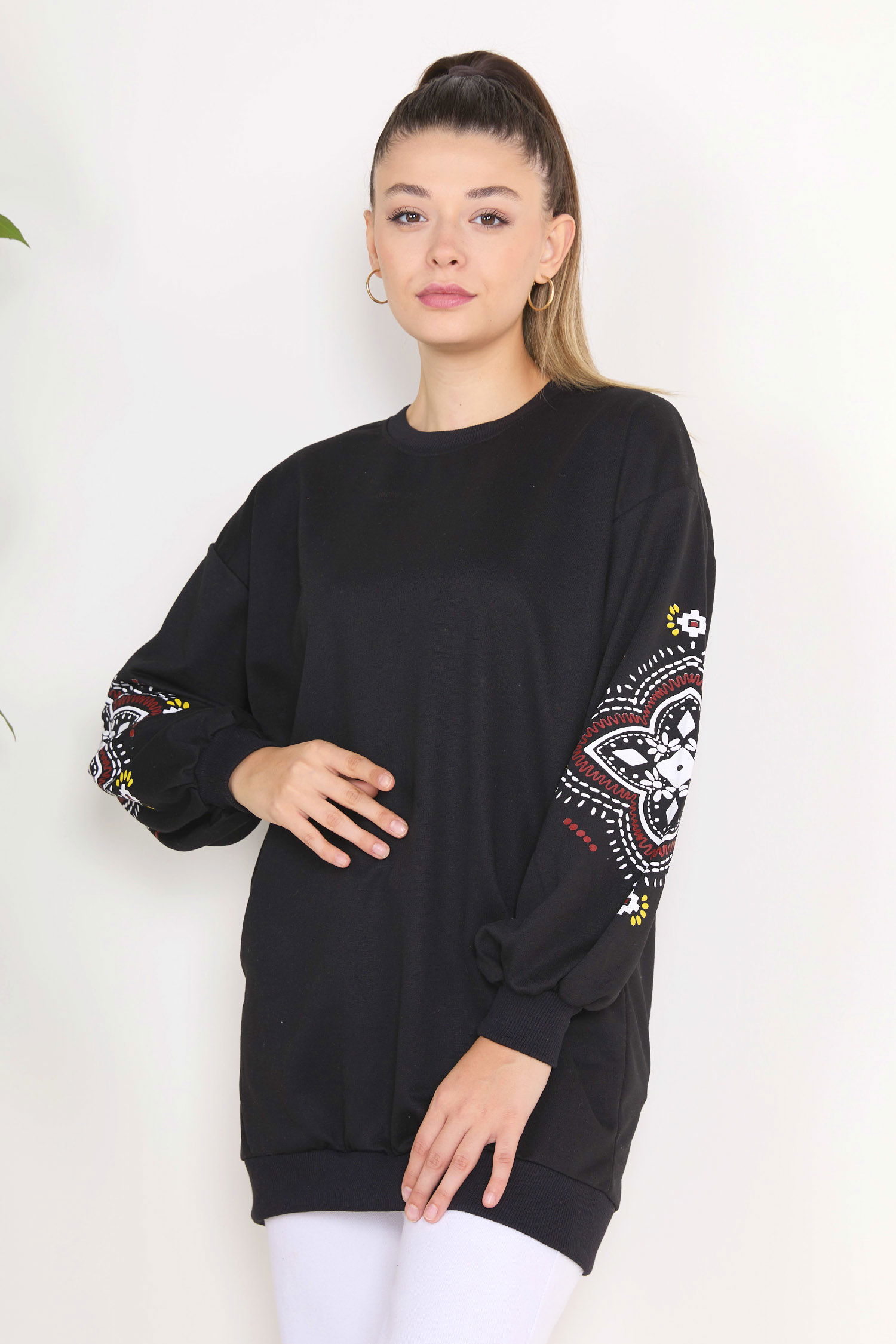 23129-SIYAH Sweat - 13