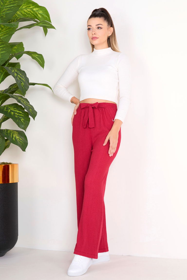 Pantolon Bordo - 23140 - TOFİSA