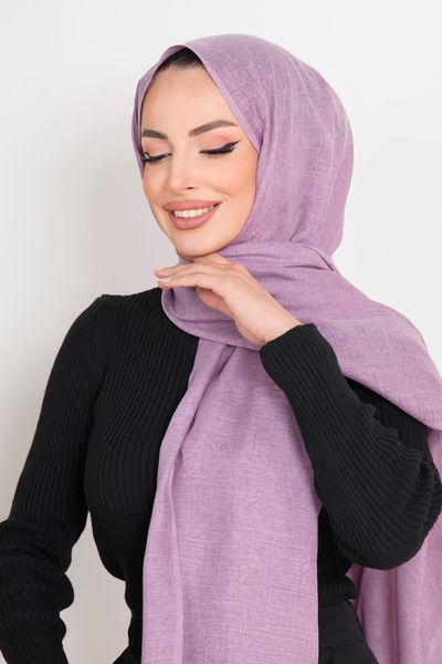 Pamuklu Şal Lila - 23351 