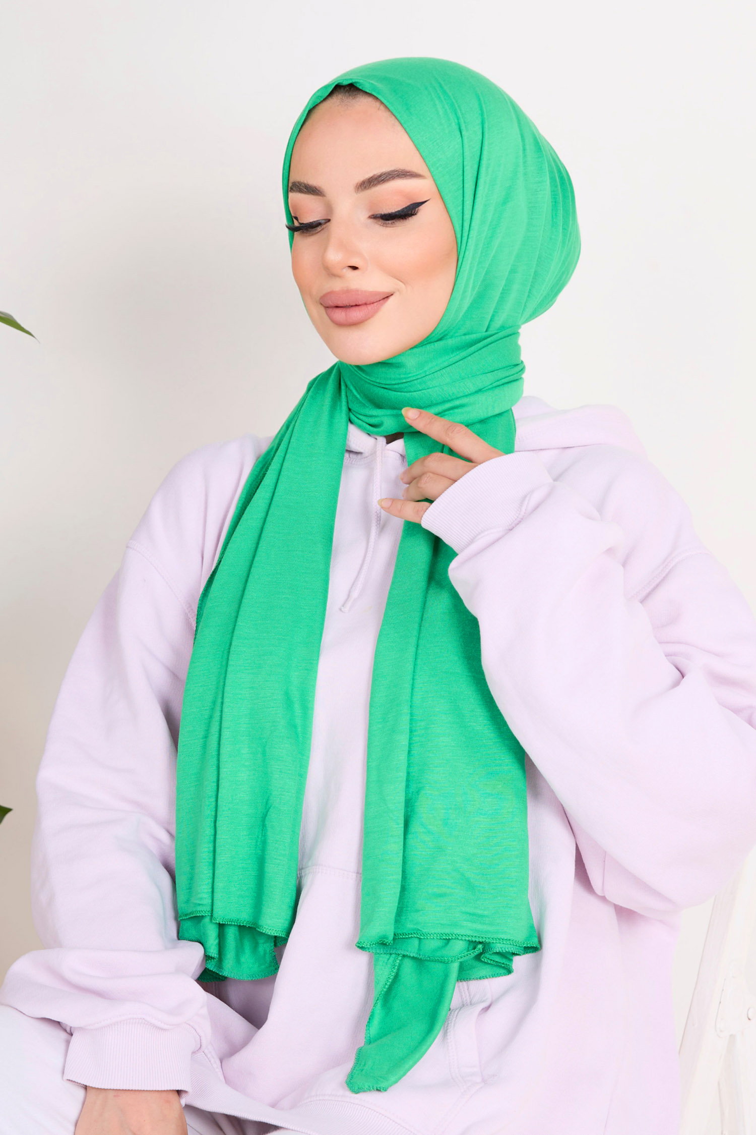 23353-YESIL Penye Şal - 2