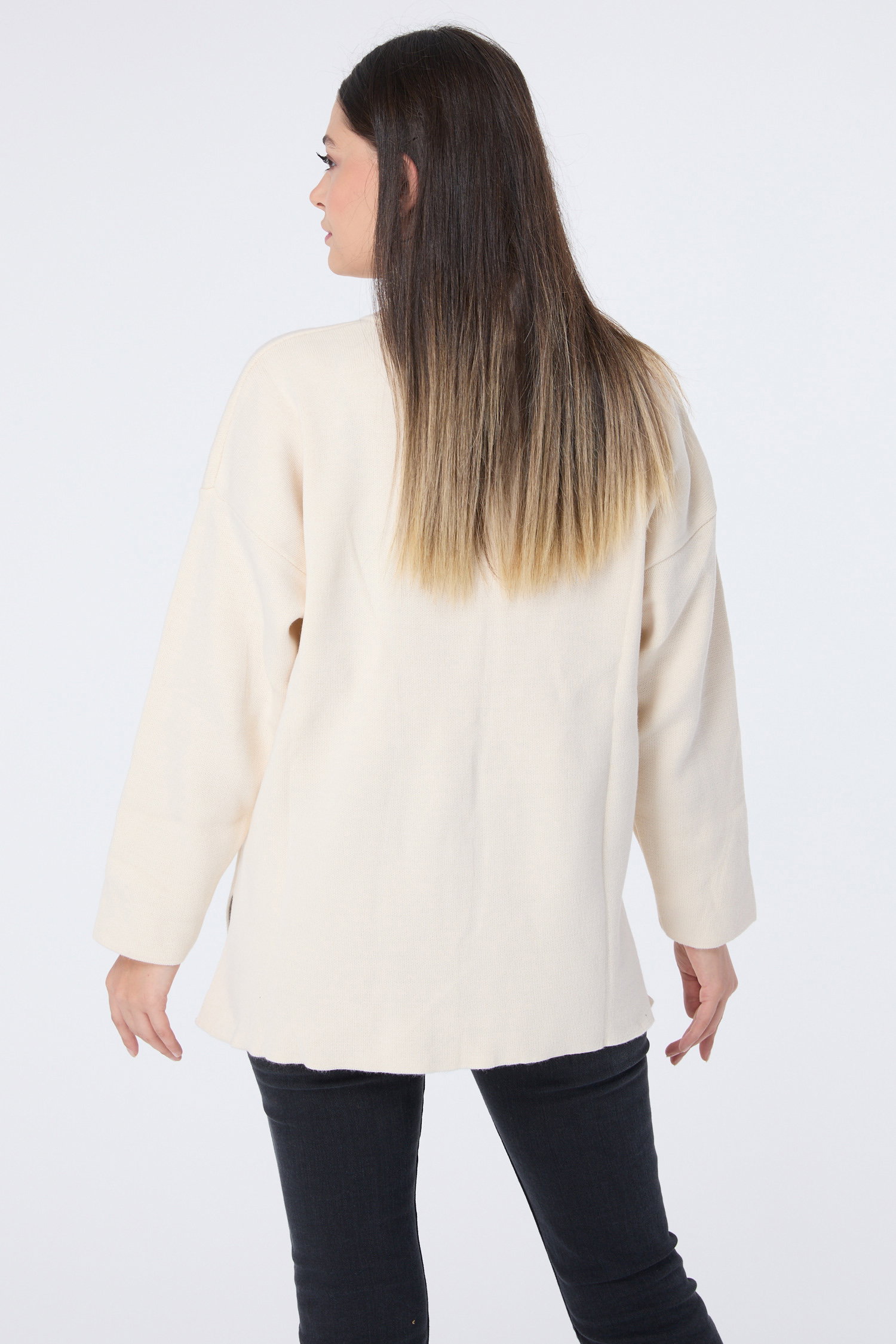 23412-EKRU Triko Tunik - 6