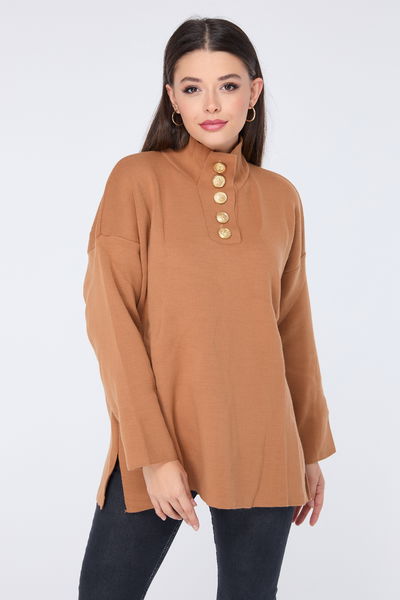 Triko Tunik Kahve - 23412 