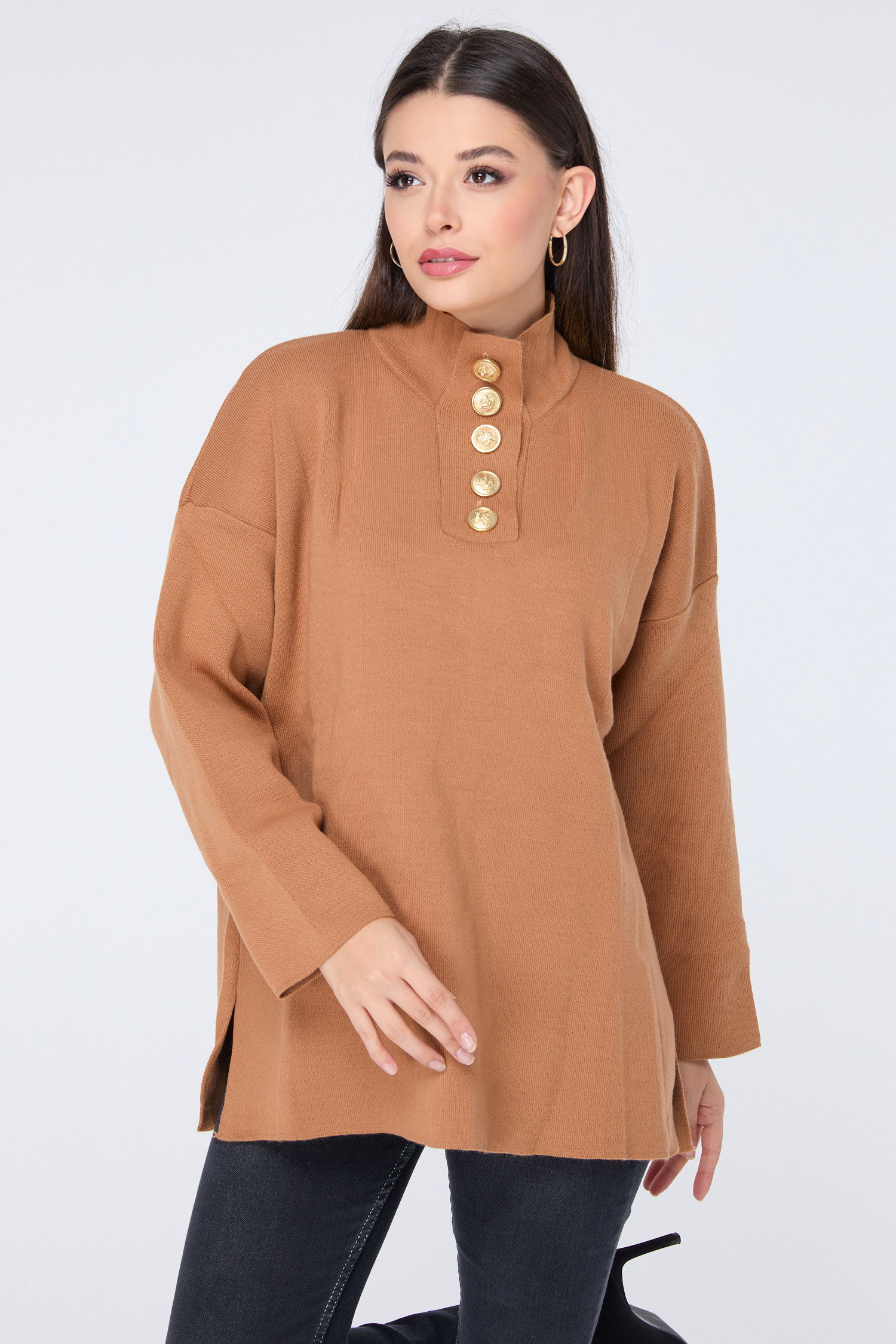 Triko Tunik Kahve - 23412 - 5