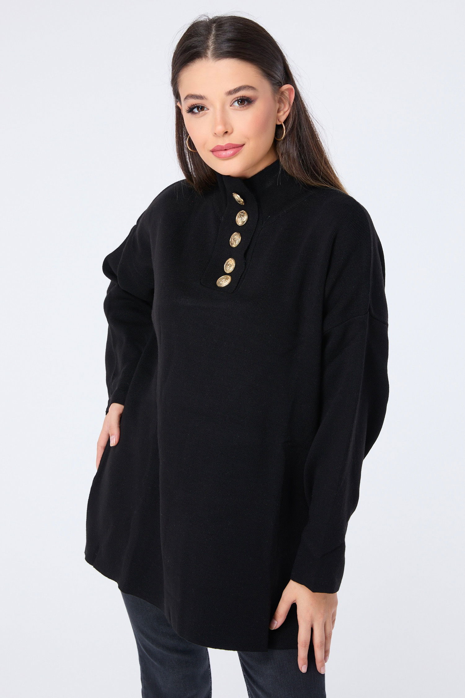 23412-SIYAH Triko Tunik - 2