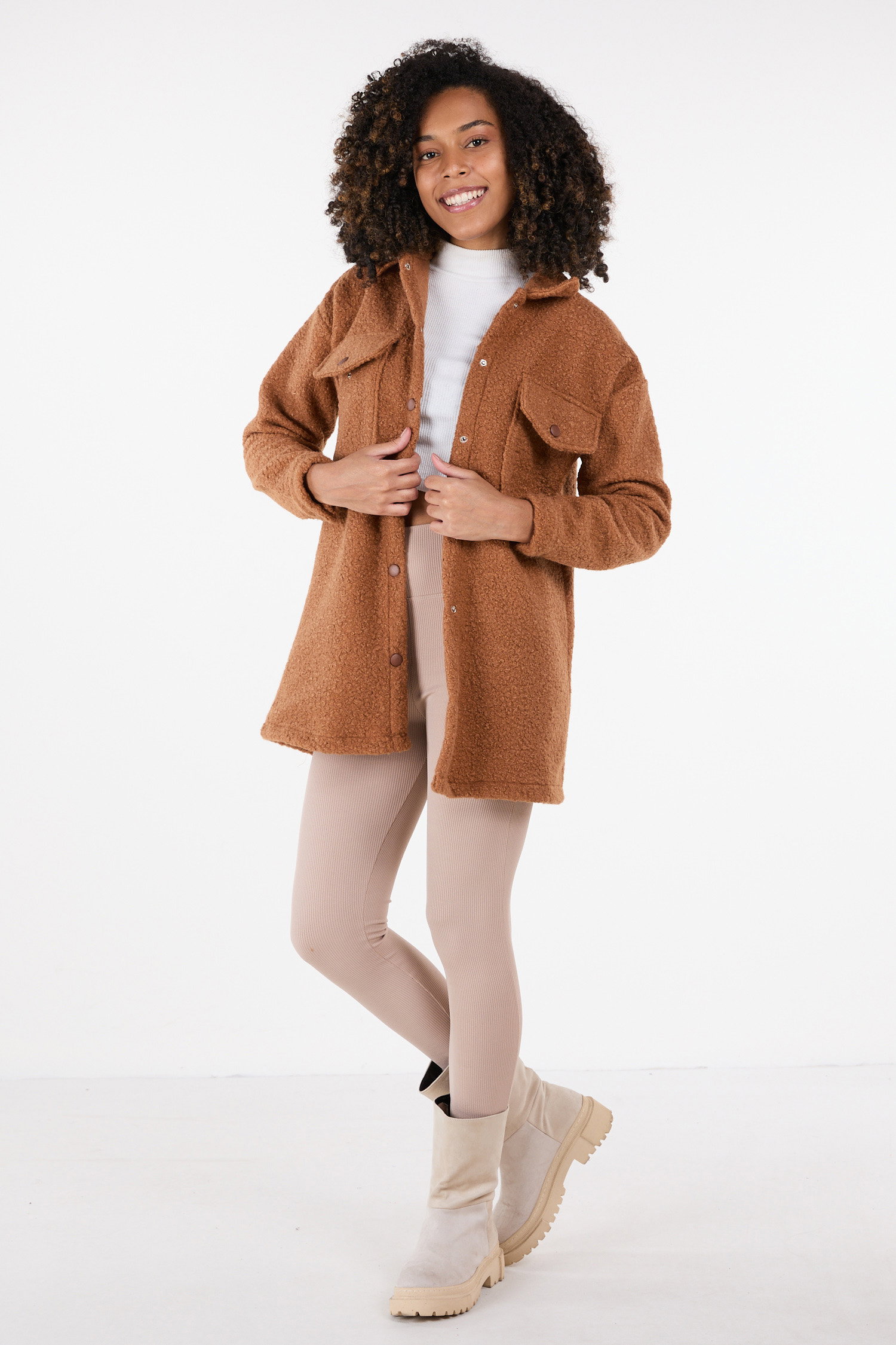 23436-TABA Kaşe Kaban - 1