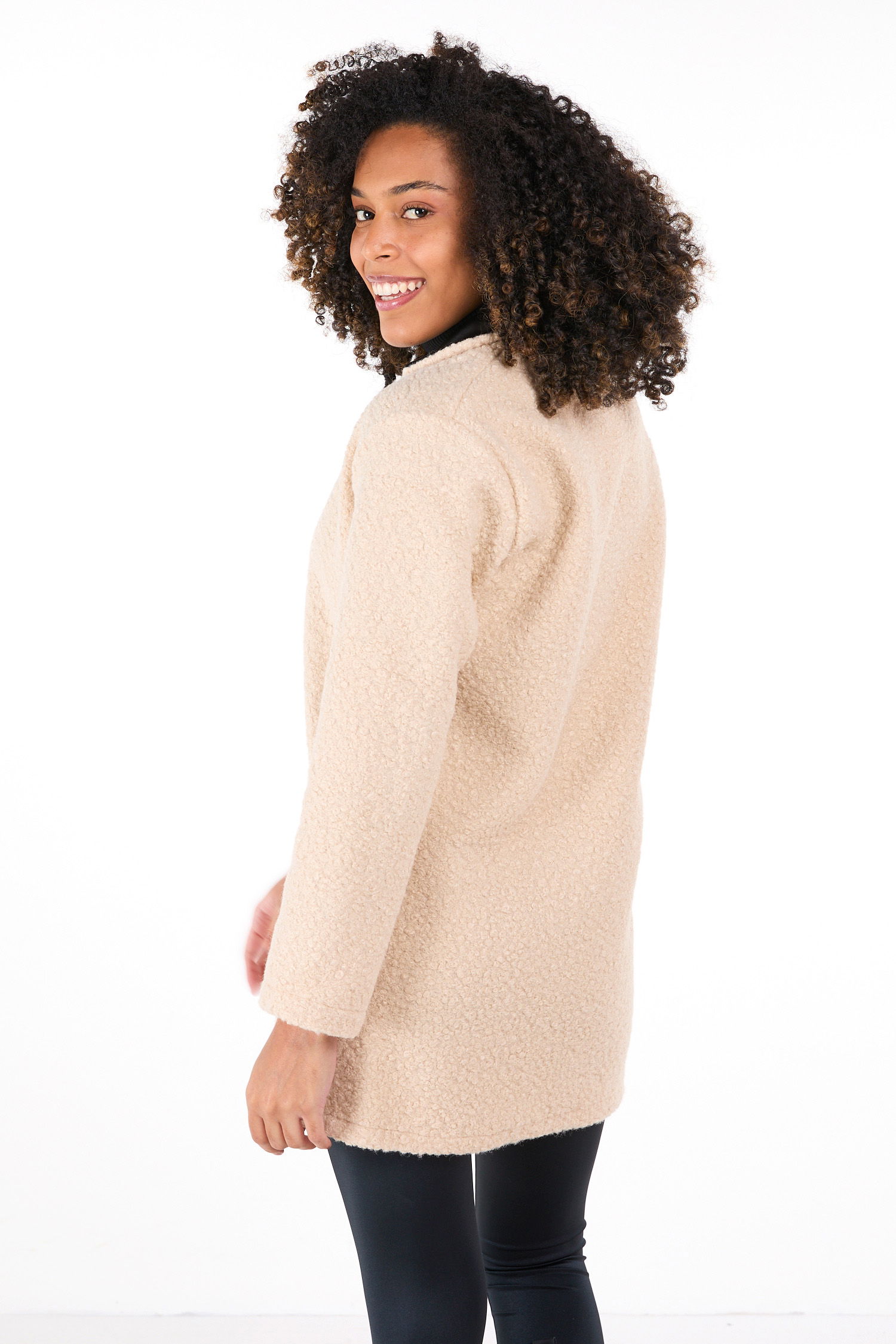 23437-KREM Kaşe Kaban - 6