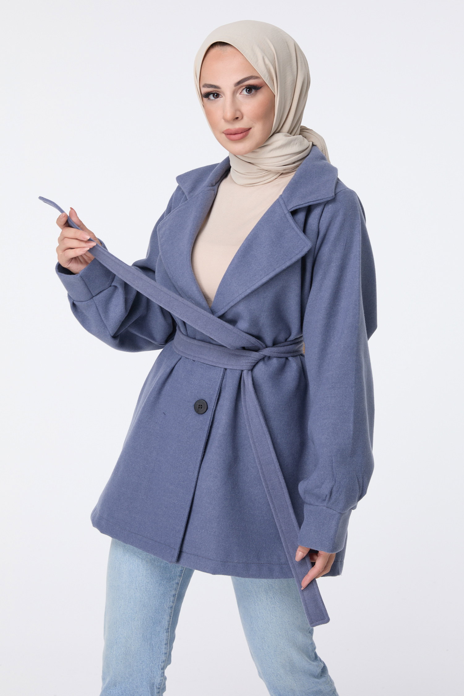 23453-INDIGO Kaşe Kaban - 1