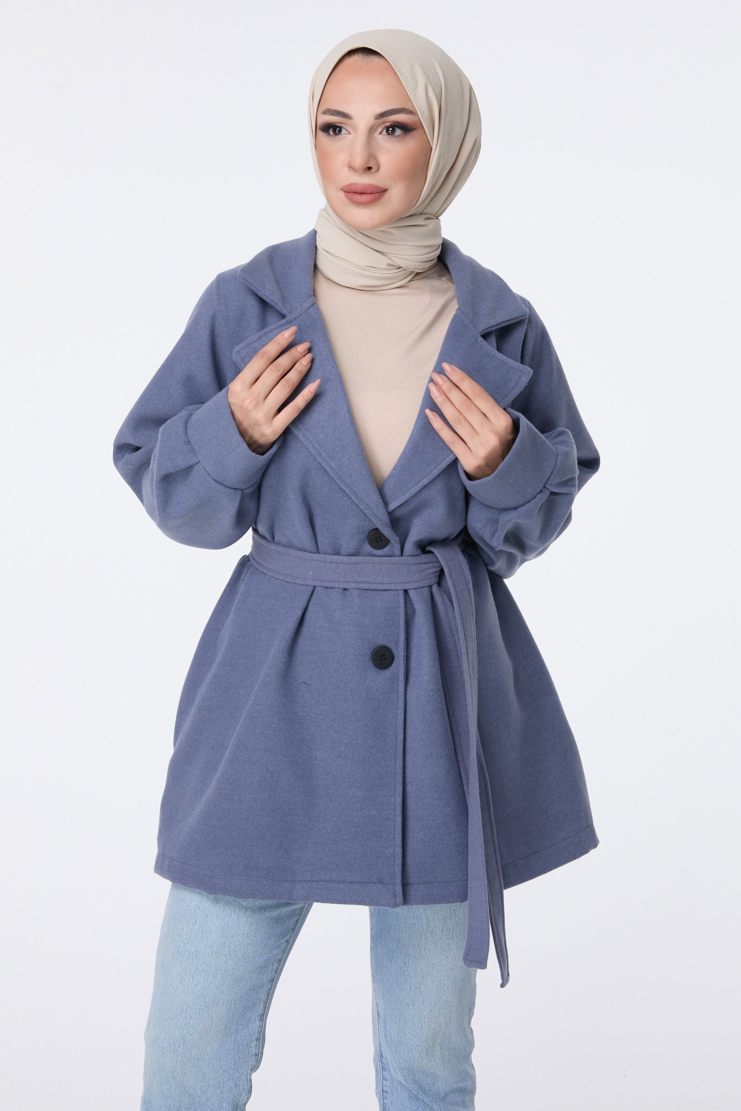 23453-INDIGO Kaşe Kaban - 2