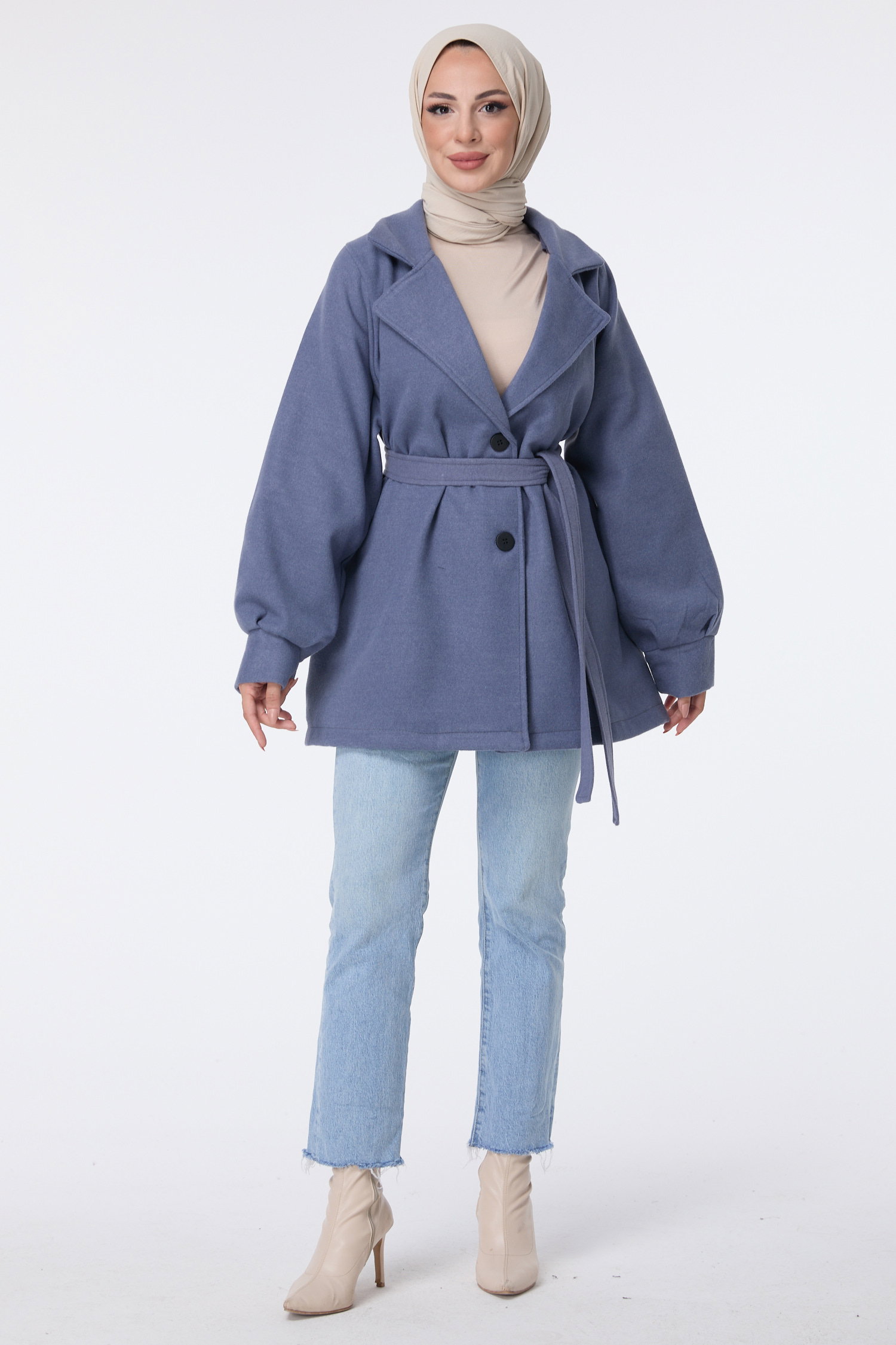 23453-INDIGO Kaşe Kaban - 4