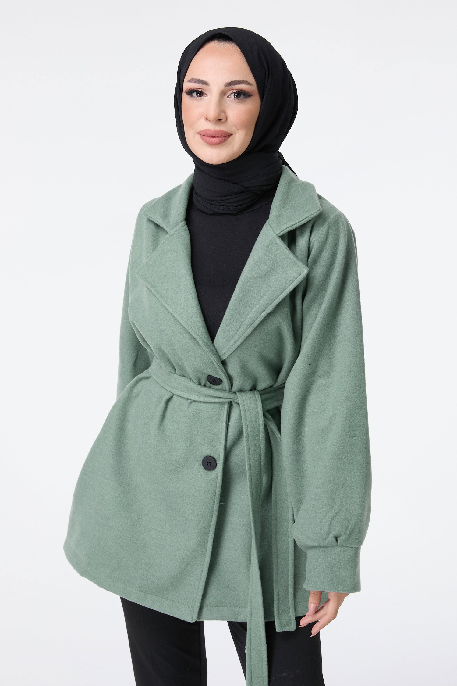 23453-MINT Kaşe Kaban - 1