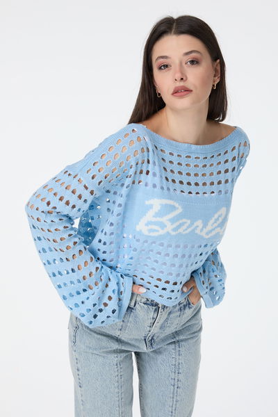 23503-BEBE-MAVI Triko Kazak 