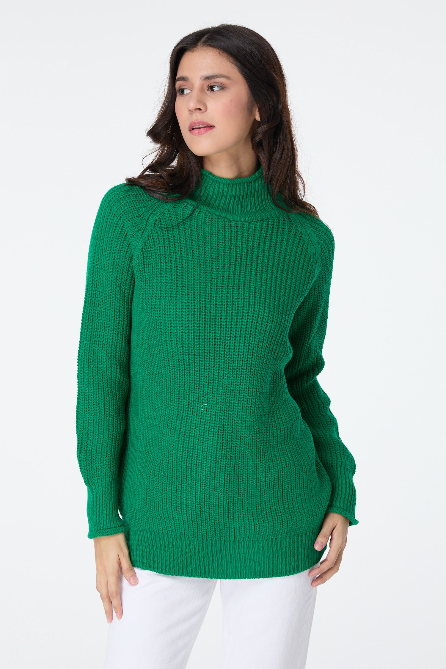 23516-YESIL Triko Kazak - 3