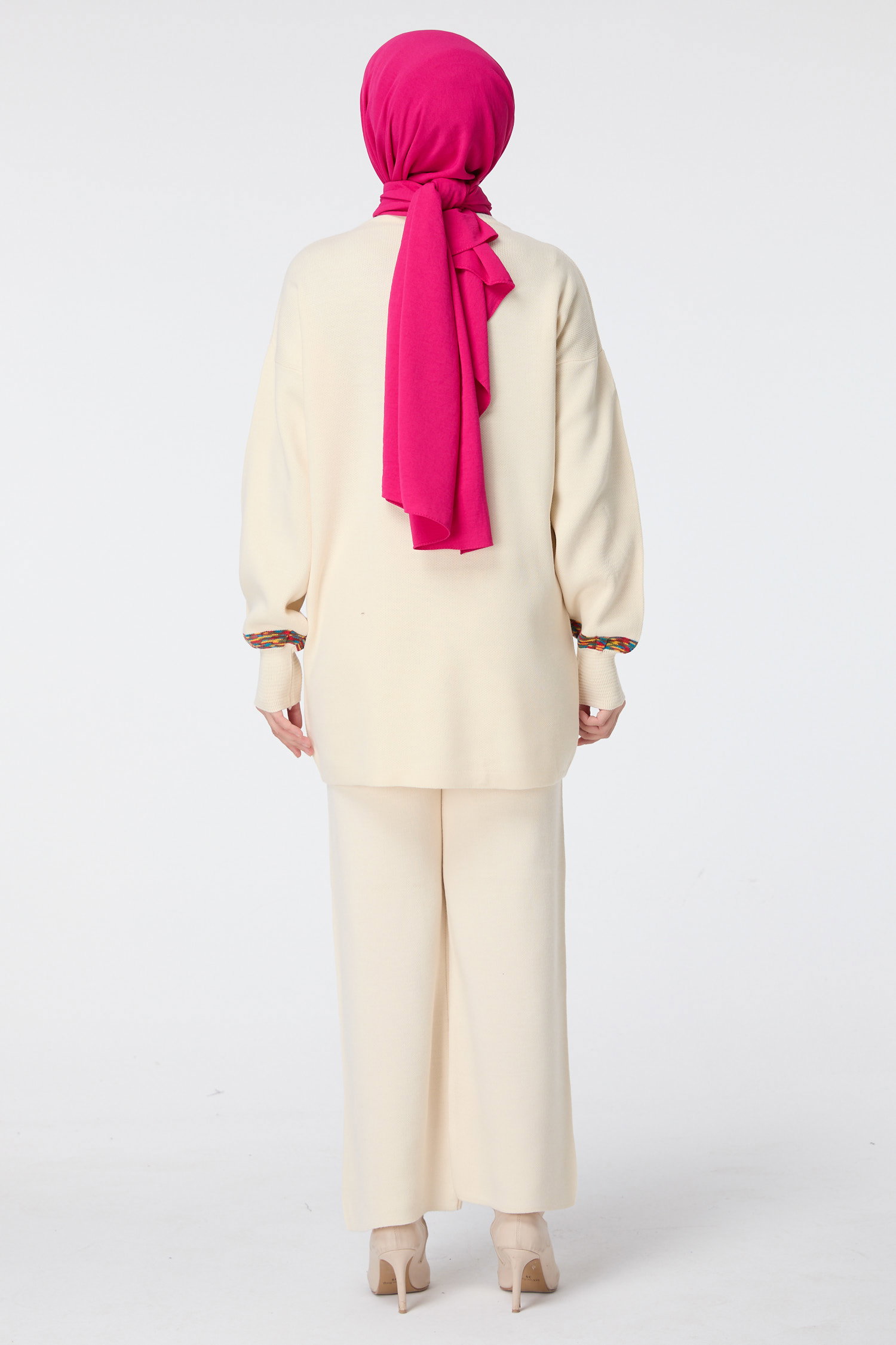 23524-EKRU Triko Tunik Pantolon - 6