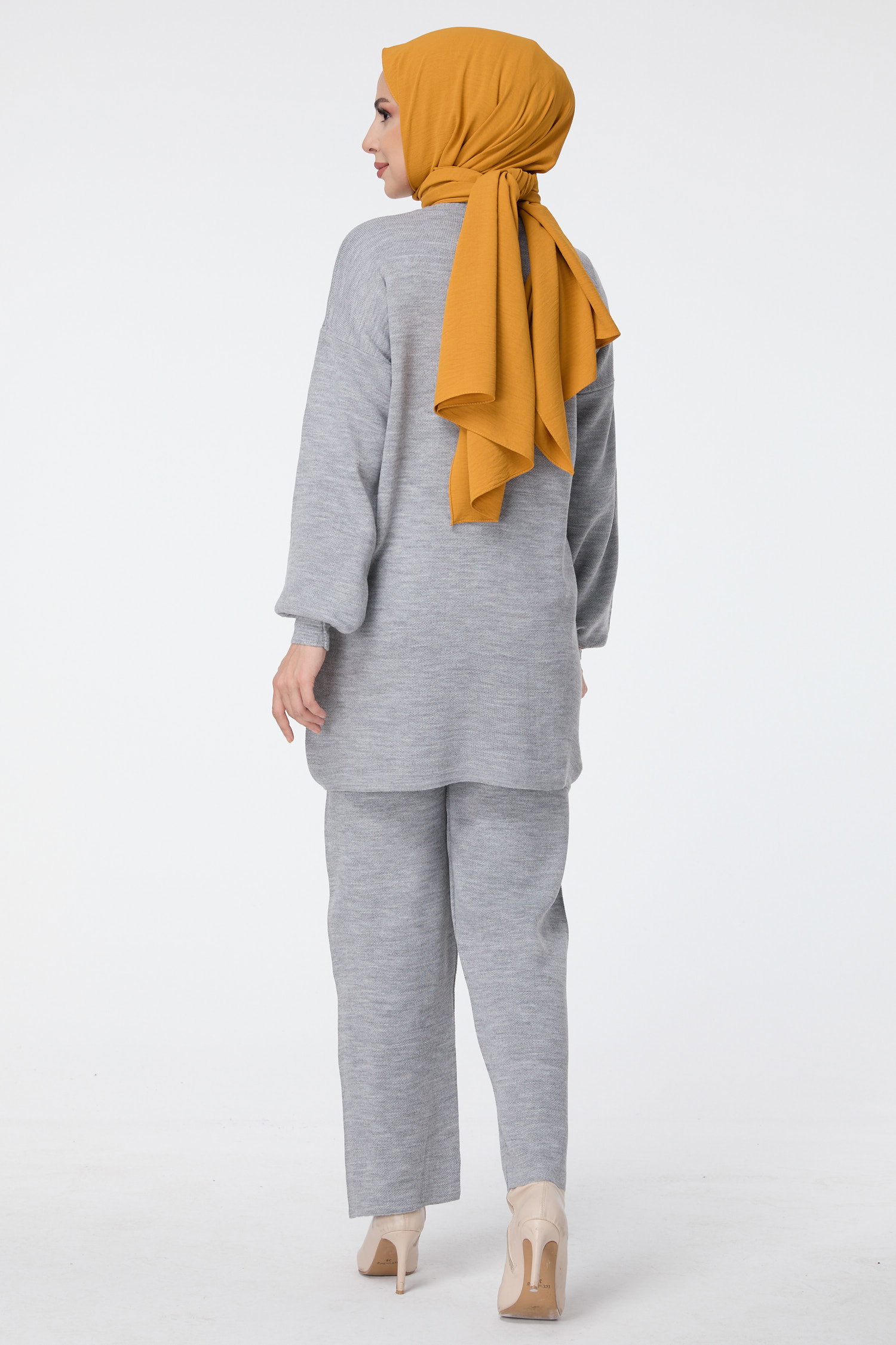23524-GRI Triko Tunik Pantolon - 5
