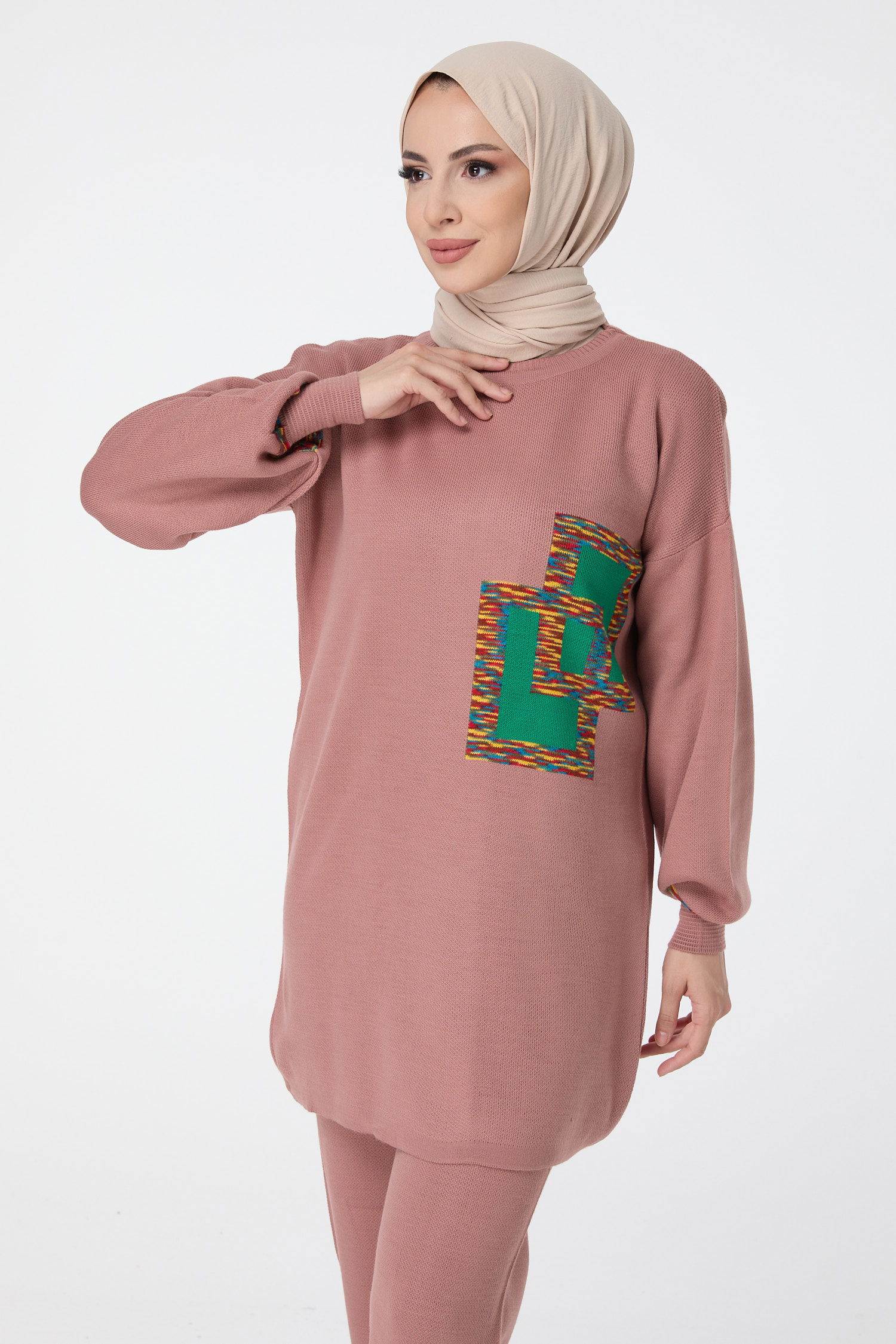 23524-GUL Triko Tunik Pantolon - 1