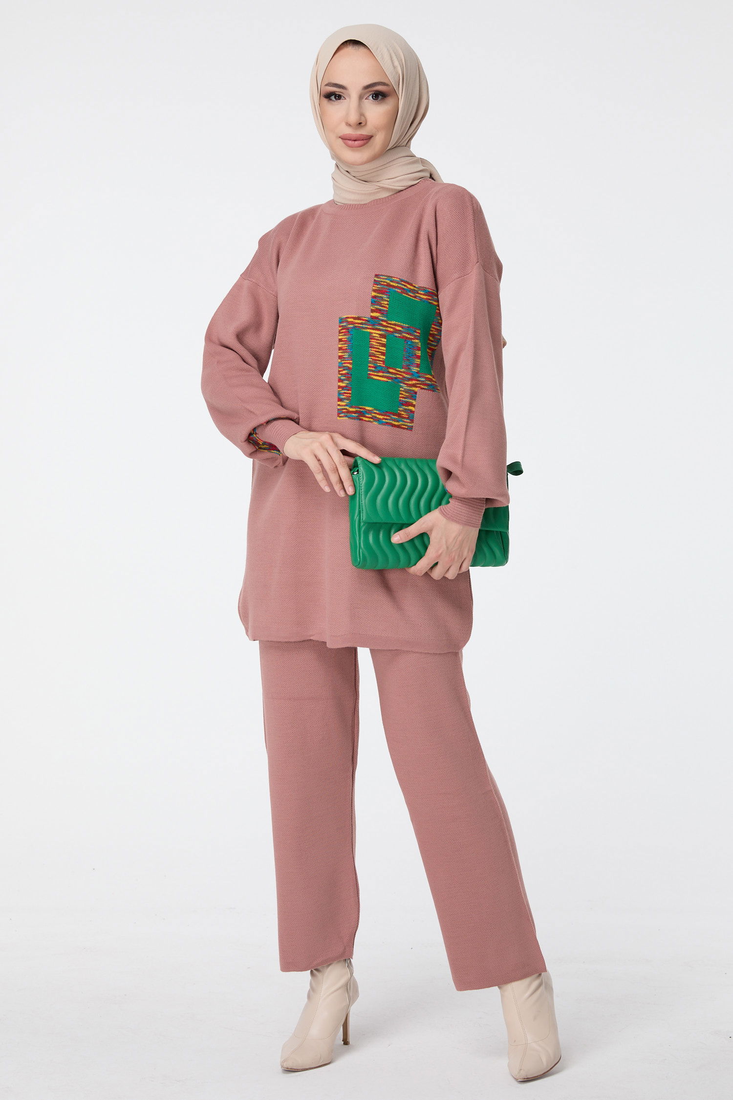 23524-GUL Triko Tunik Pantolon - 2