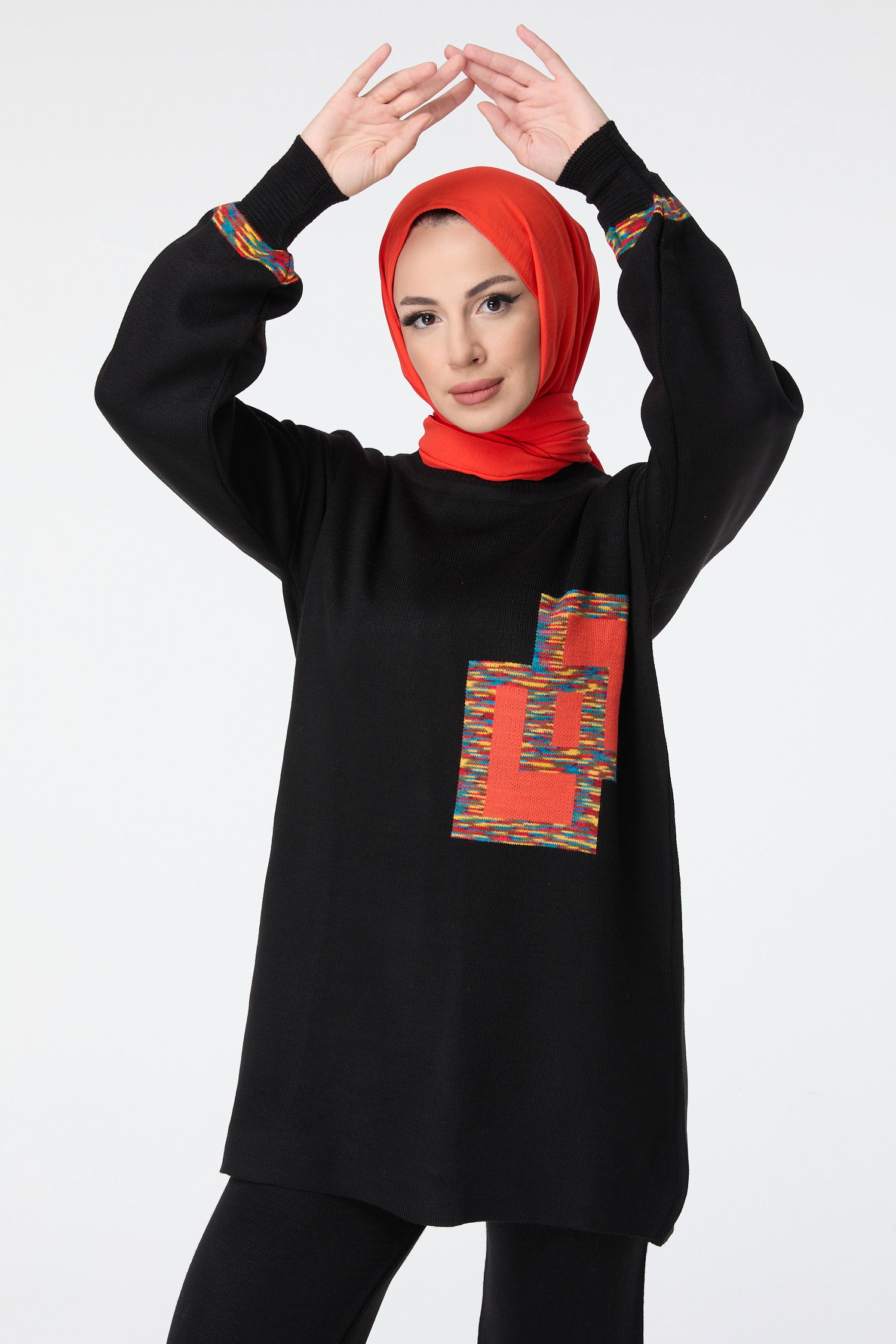 23524-SIYAH Triko Tunik Pantolon - 3
