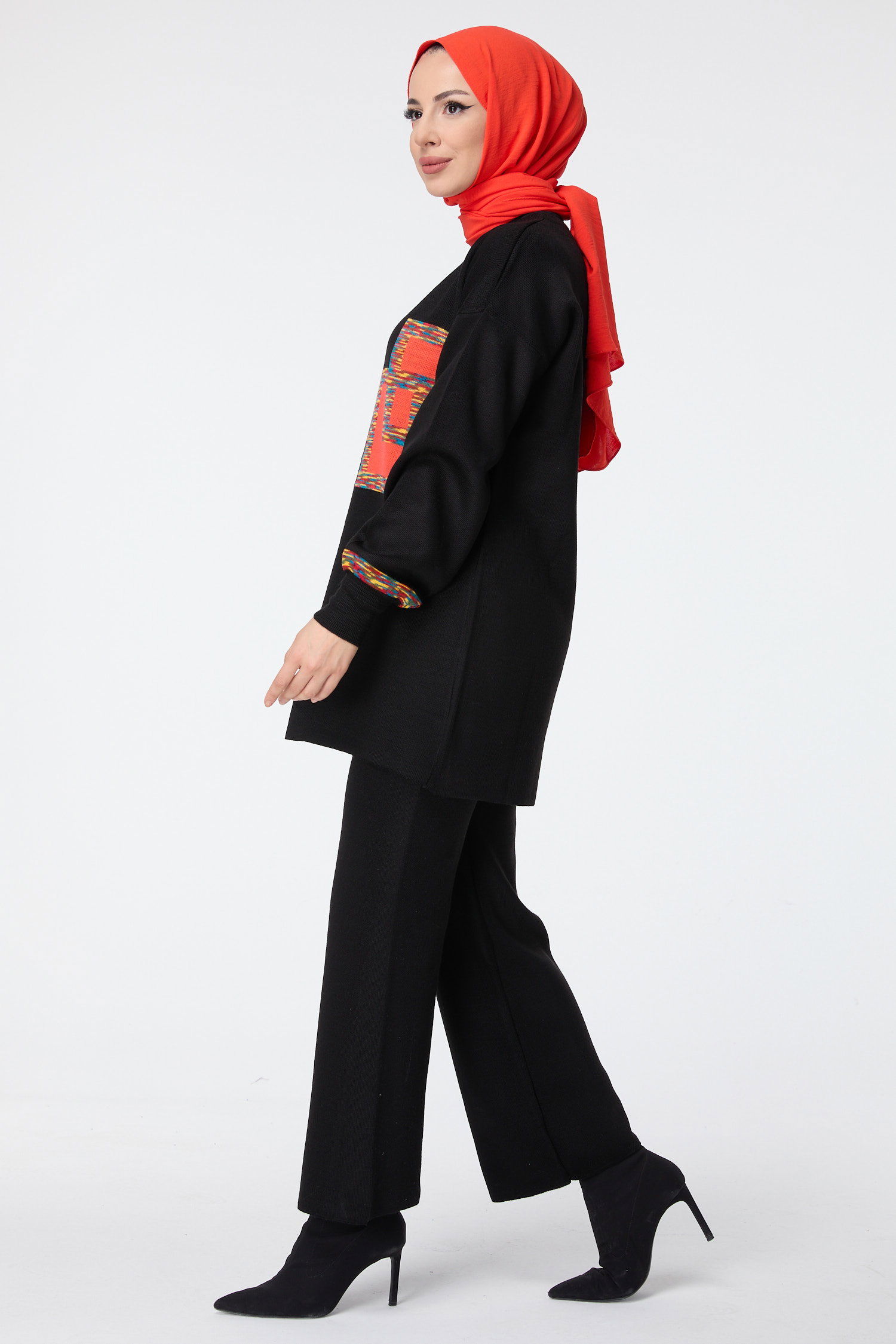 23524-SIYAH Triko Tunik Pantolon - 5