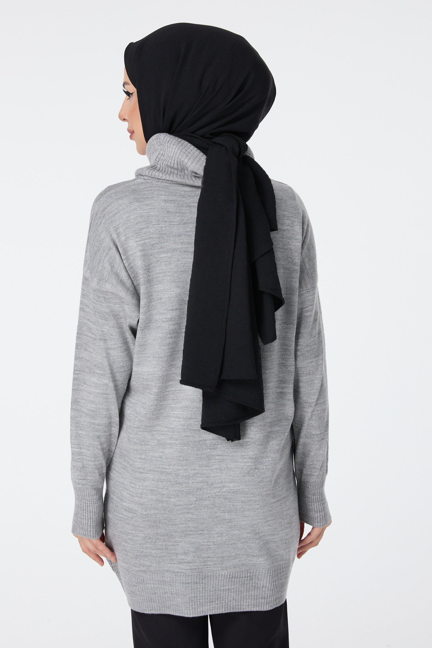 23527-GRI Triko Tunik - 4