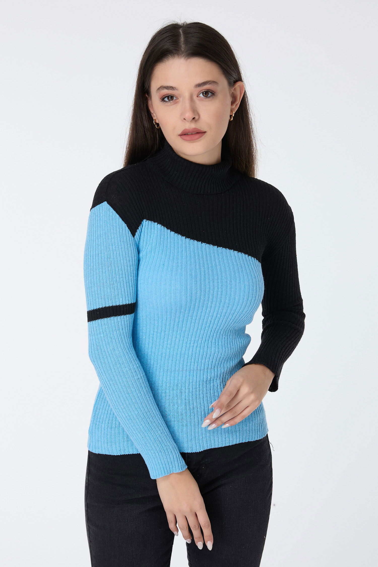 23533-BEBE-MAVI Triko Kazak - 2