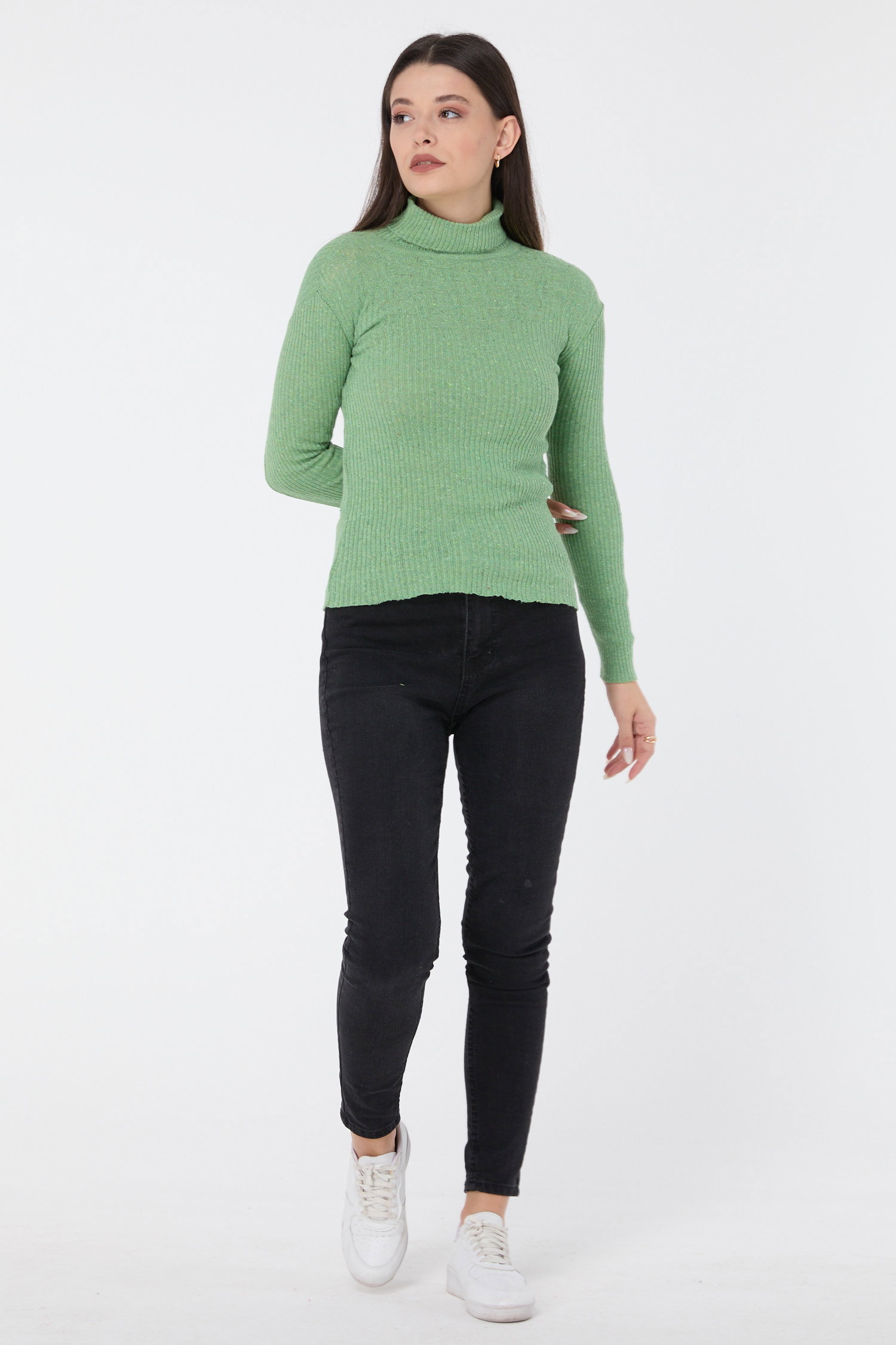 23537-YESIL Triko Kazak - 1