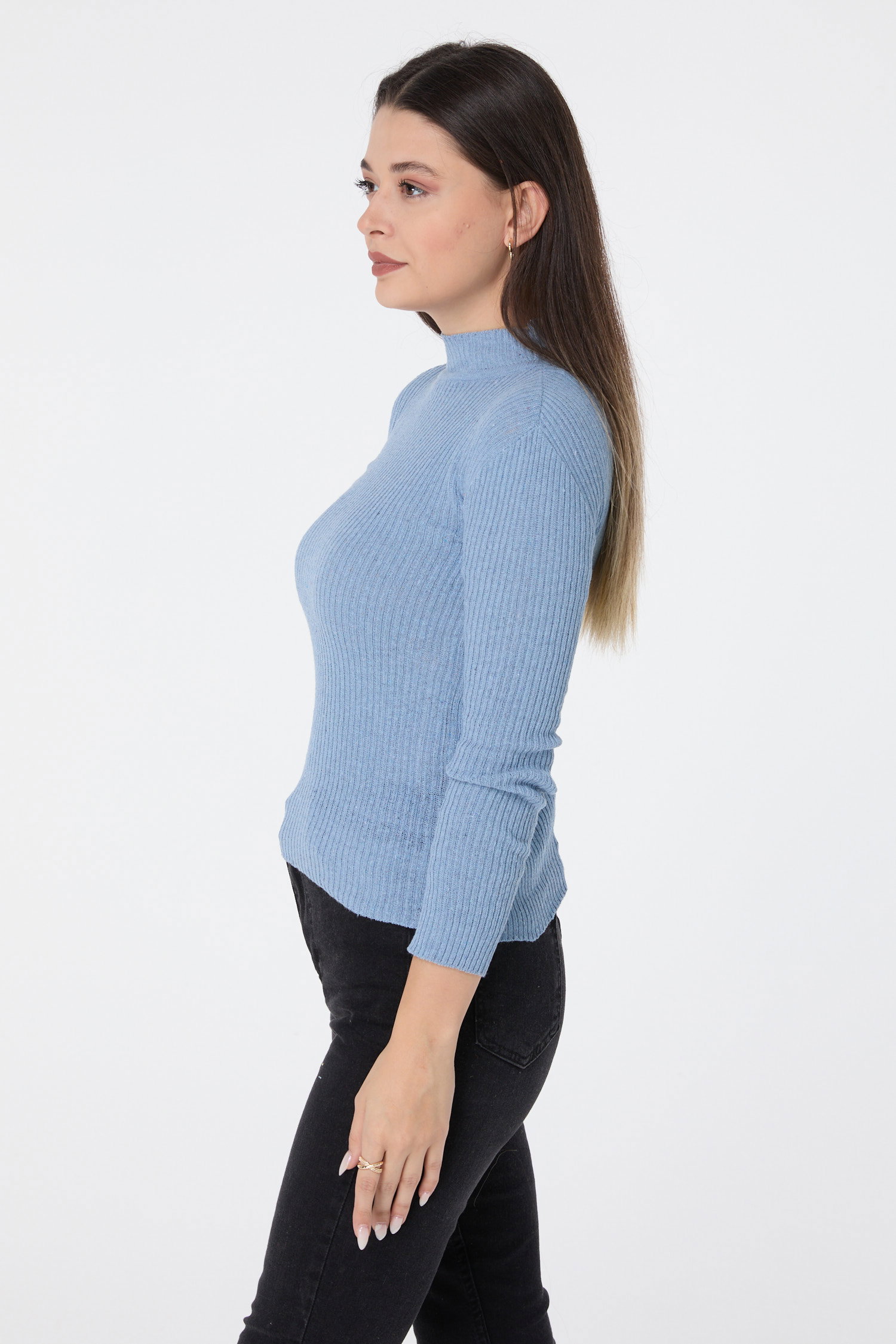 23538-BEBE-MAVI Triko Kazak - 3