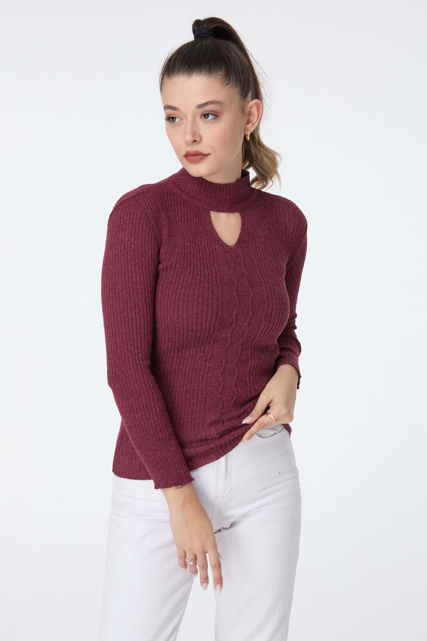 23541-BORDO Triko Kazak - 1