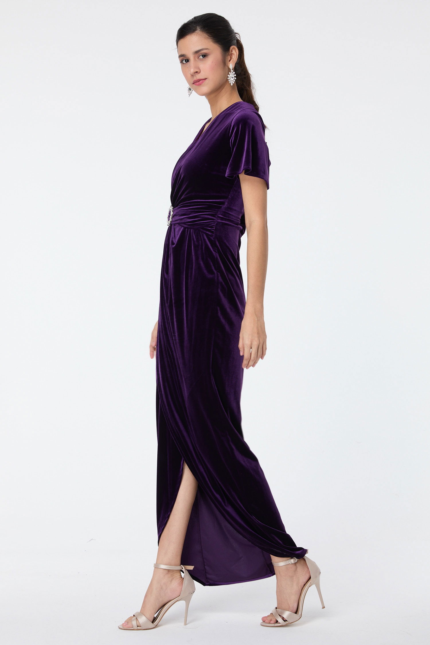 Abiye Elbise Mor - 23558 - 4