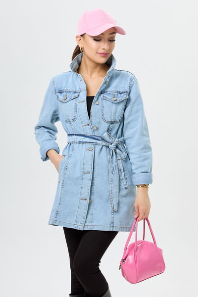 Kot Ceket Buz Mavi - 23625 