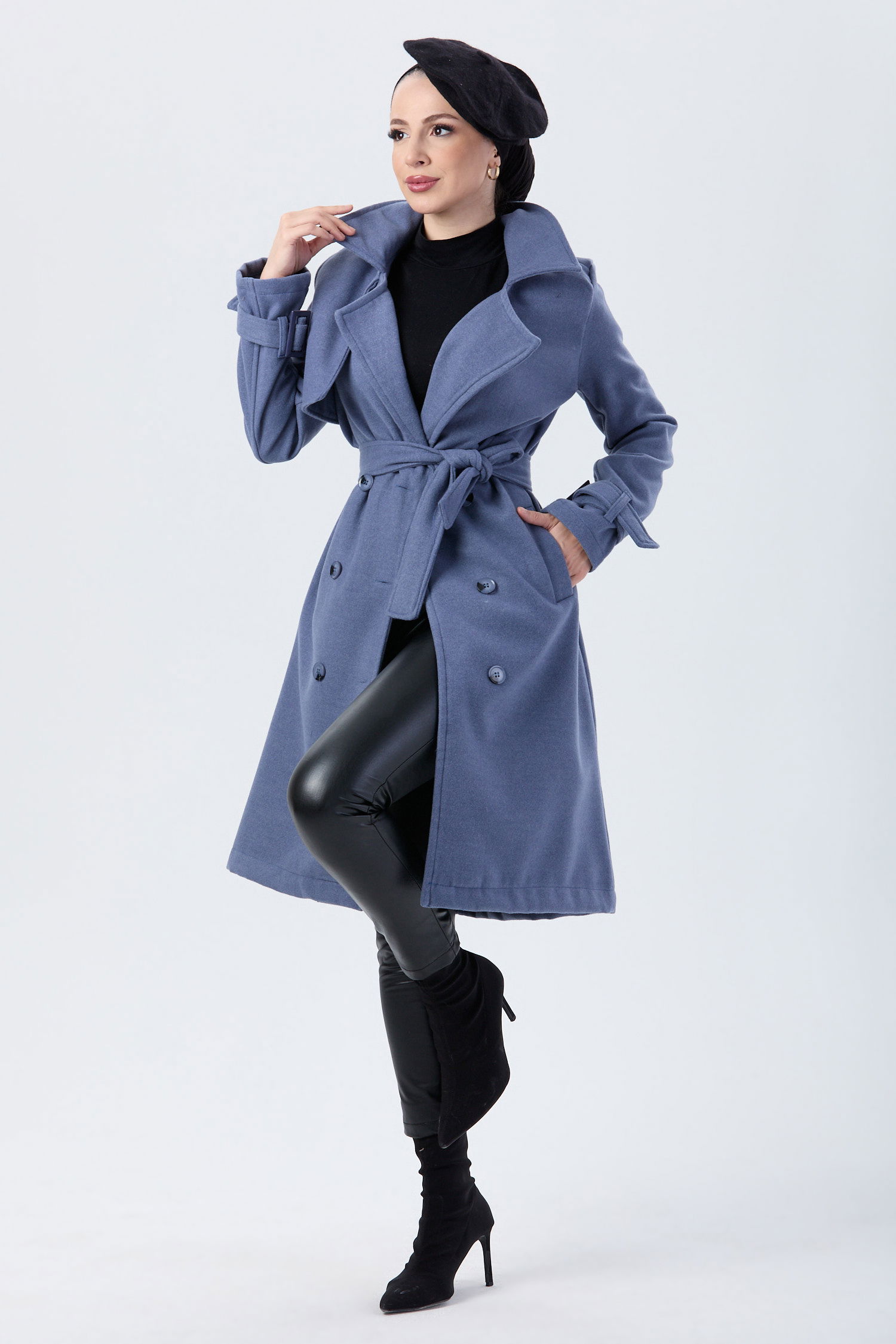 23641-INDIGO Kaşe Kaban - 1