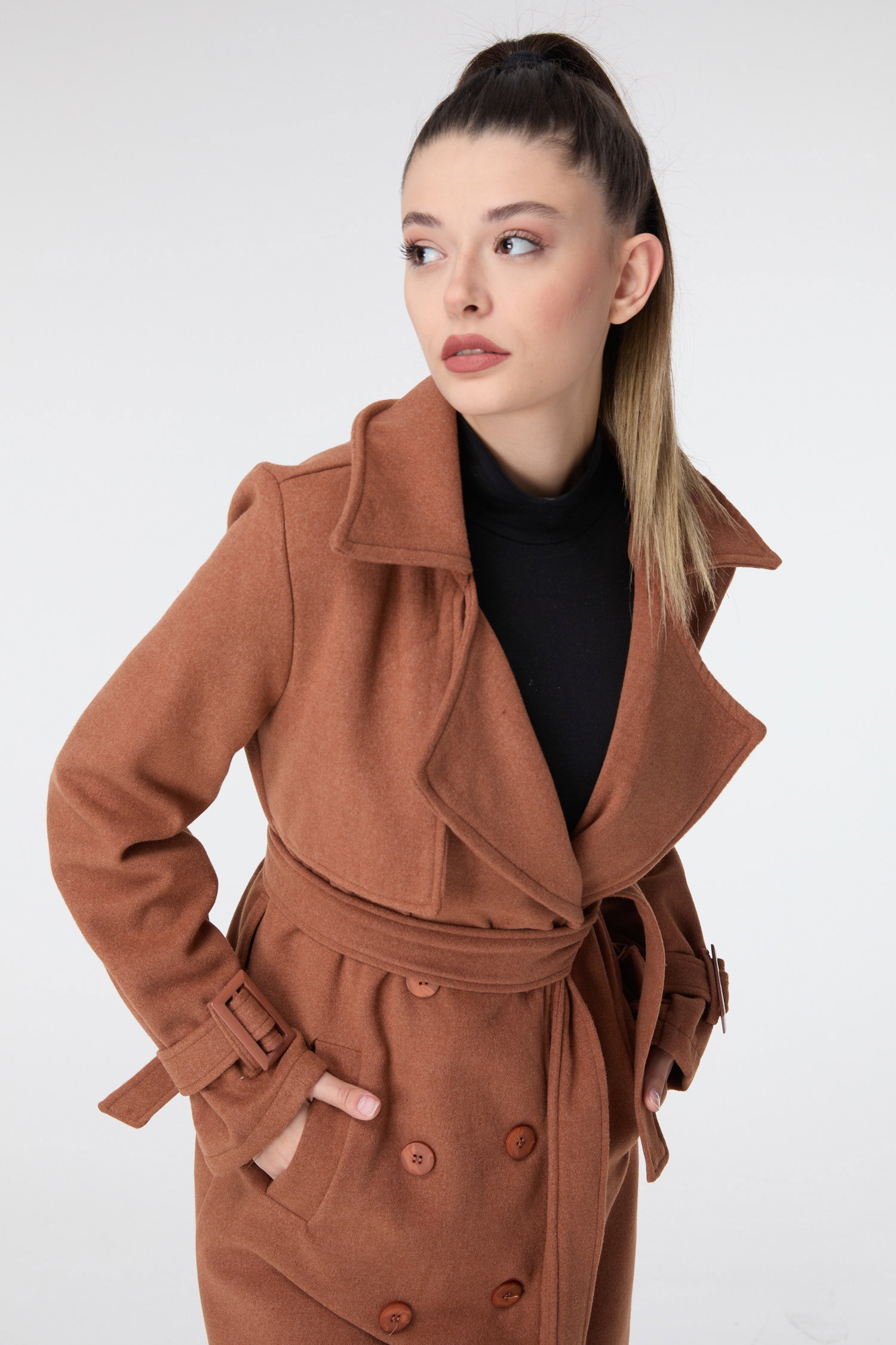 23641-TABA Kaşe Kaban - 4