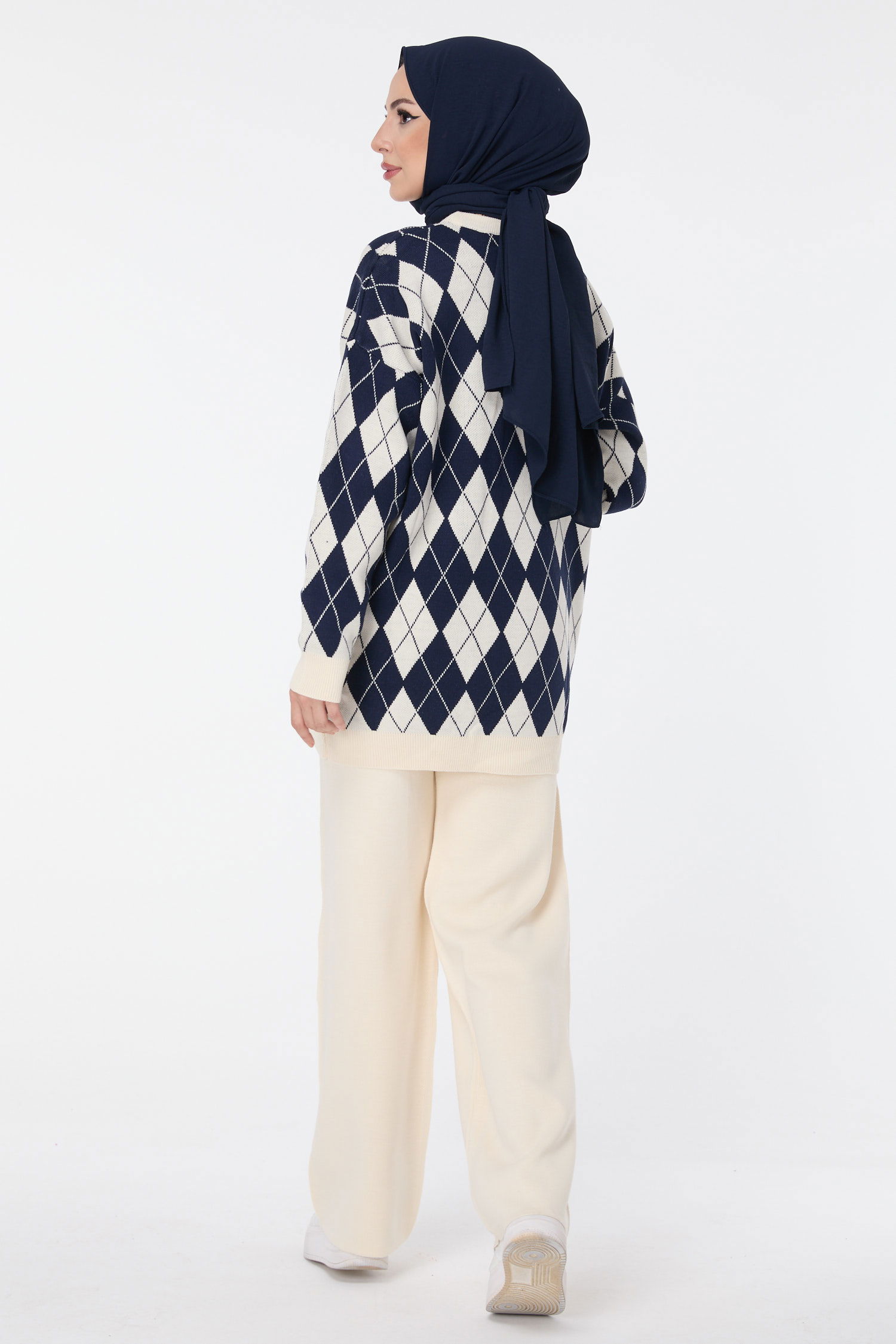 23645-KREM Triko Tunik Pantolon - 6