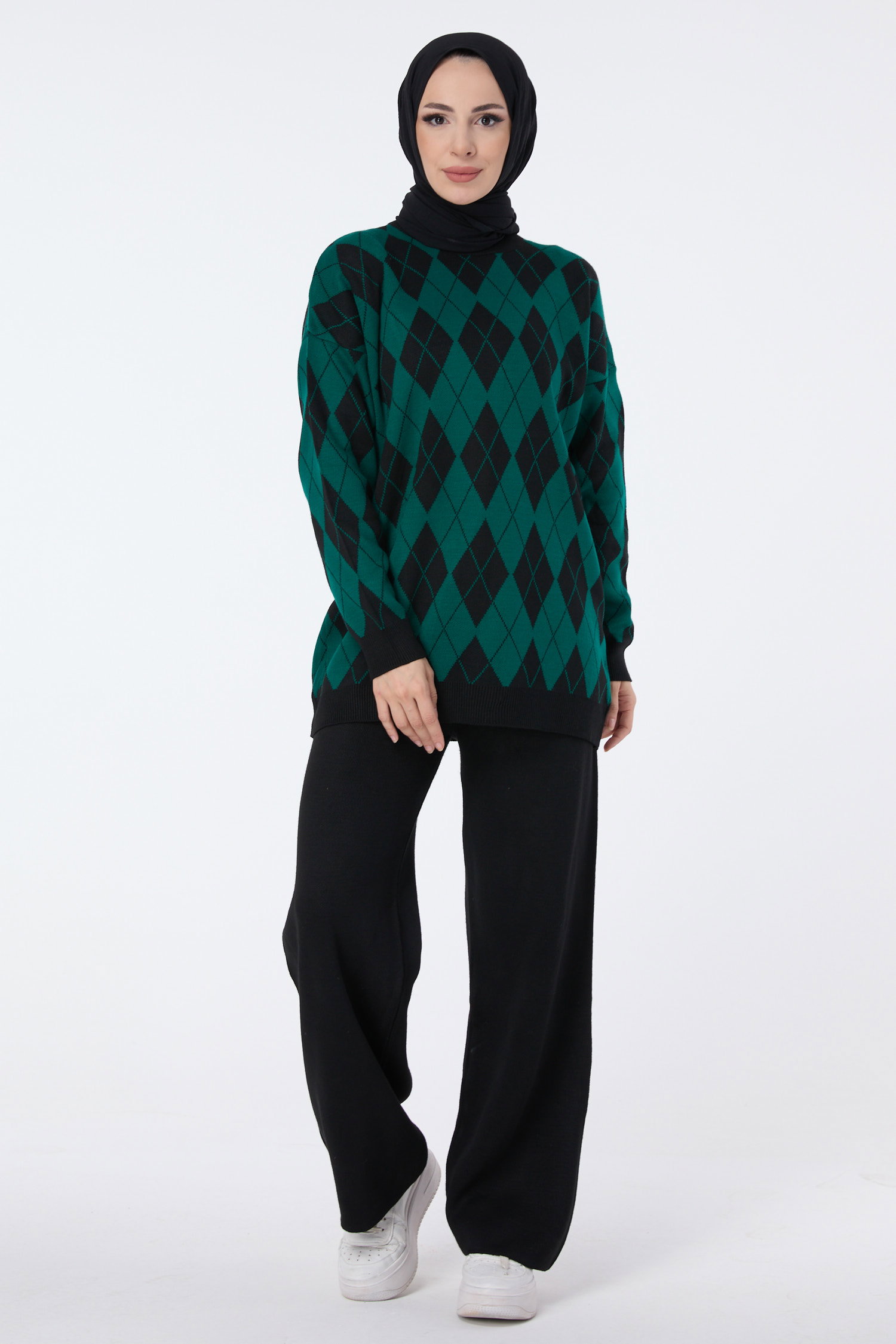 23645-SIYAH Triko Tunik Pantolon - 2