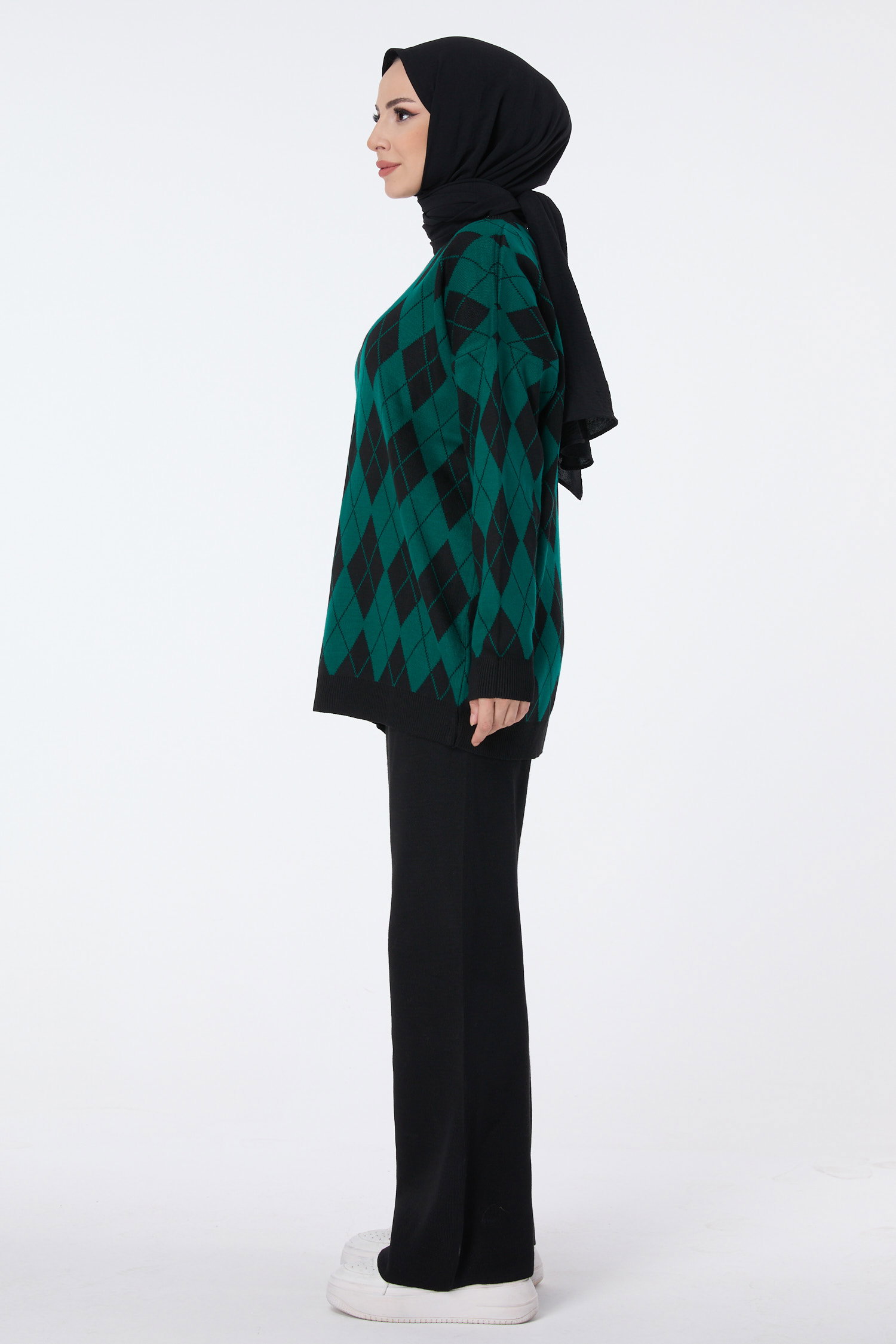 23645-SIYAH Triko Tunik Pantolon - 3
