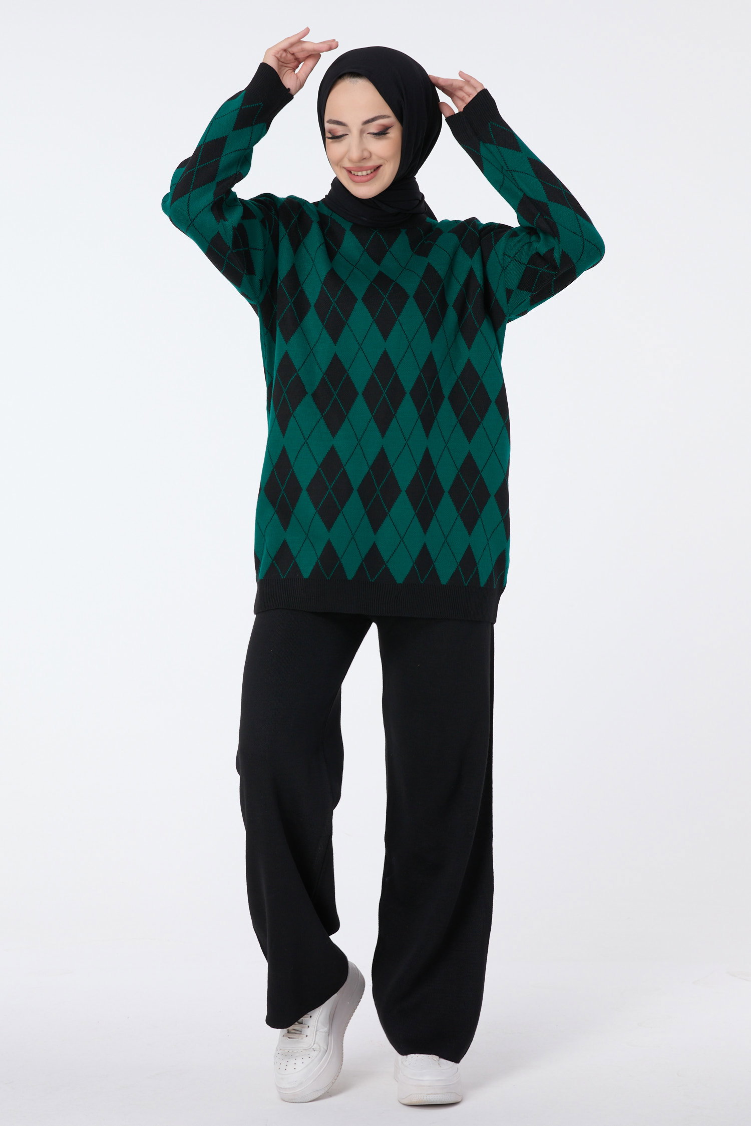 23645-SIYAH Triko Tunik Pantolon - 4
