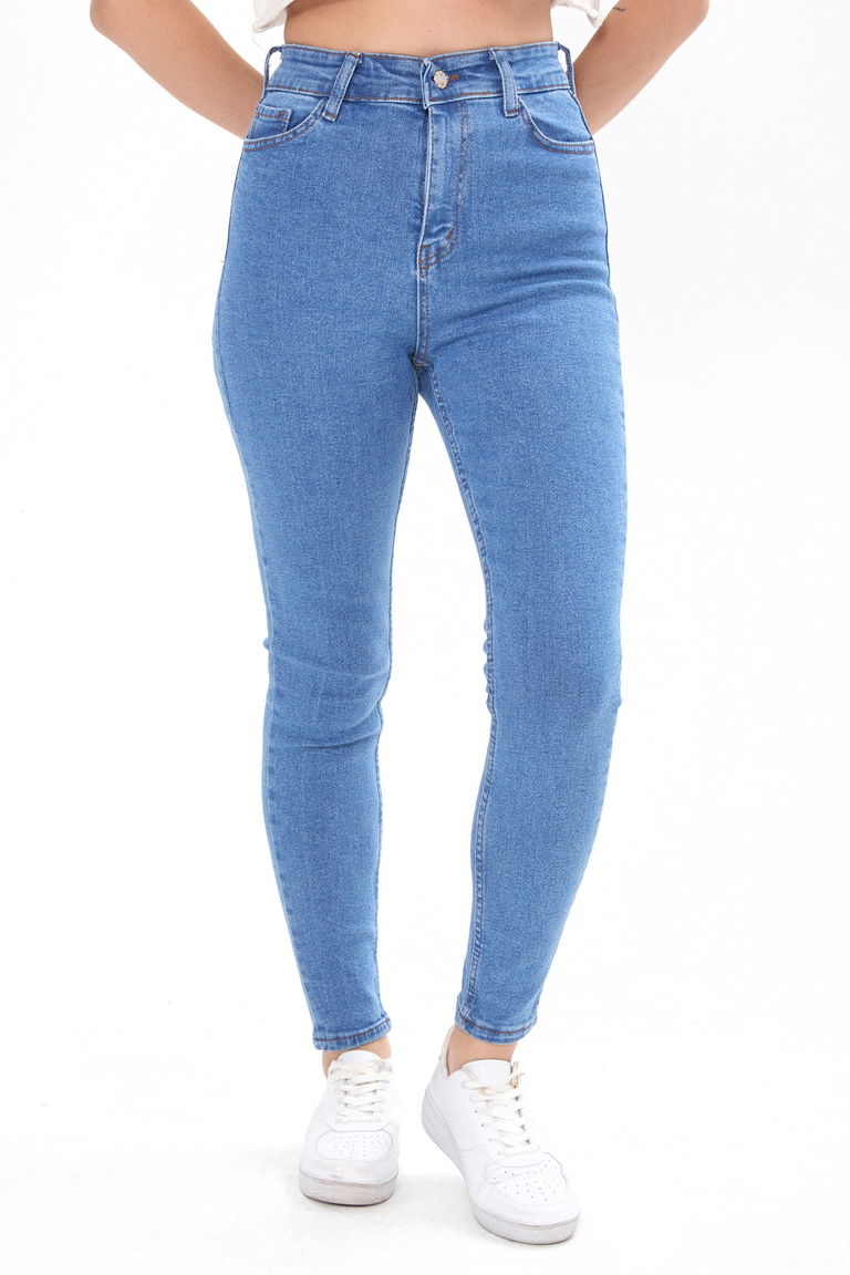 23656-MAVI Skinny Likralı Kot Pantolon - TOFİSA