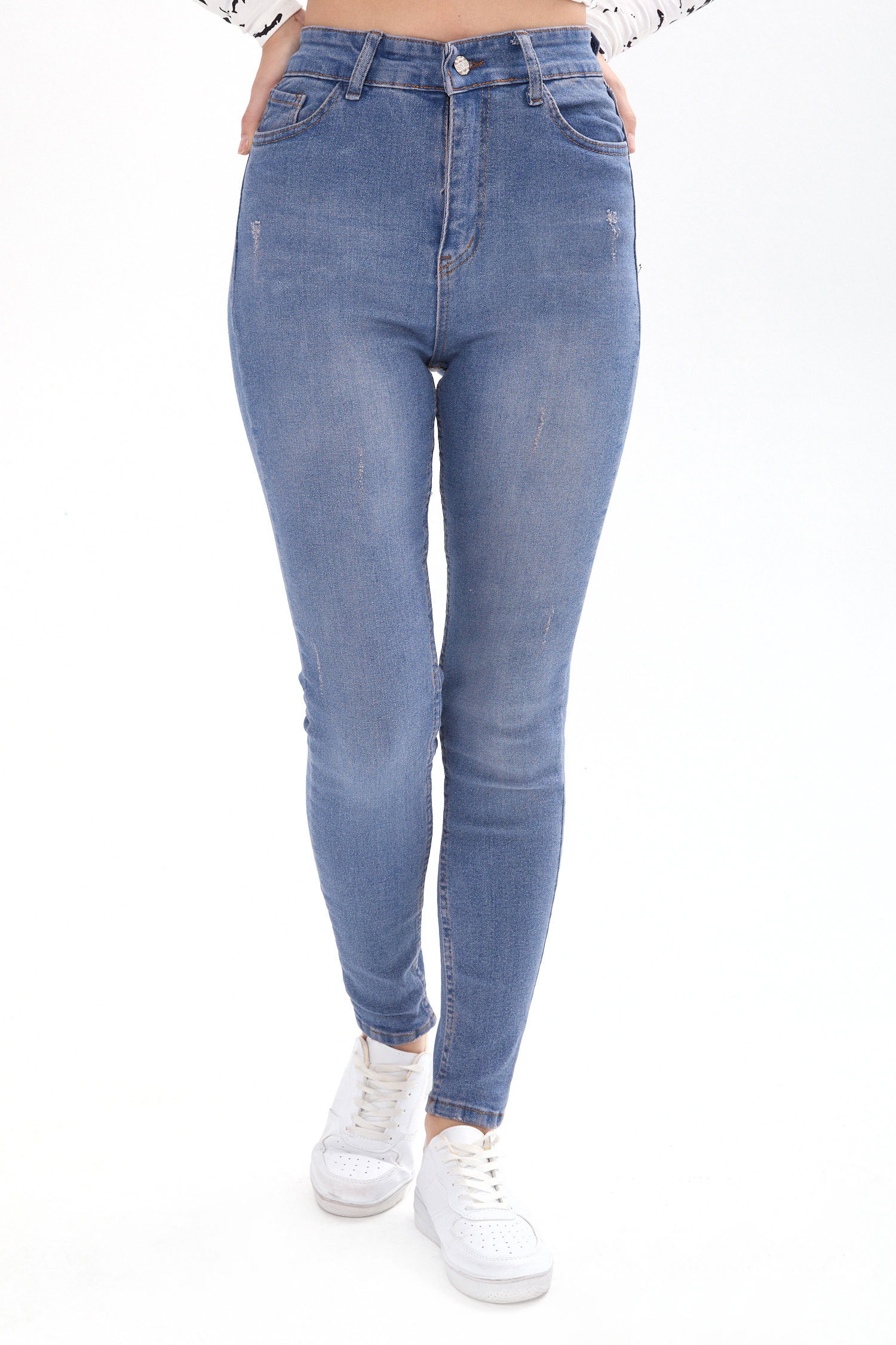 Skınny Likralı Kot Pantolon Açik Kahve Tint - 23658 - 2