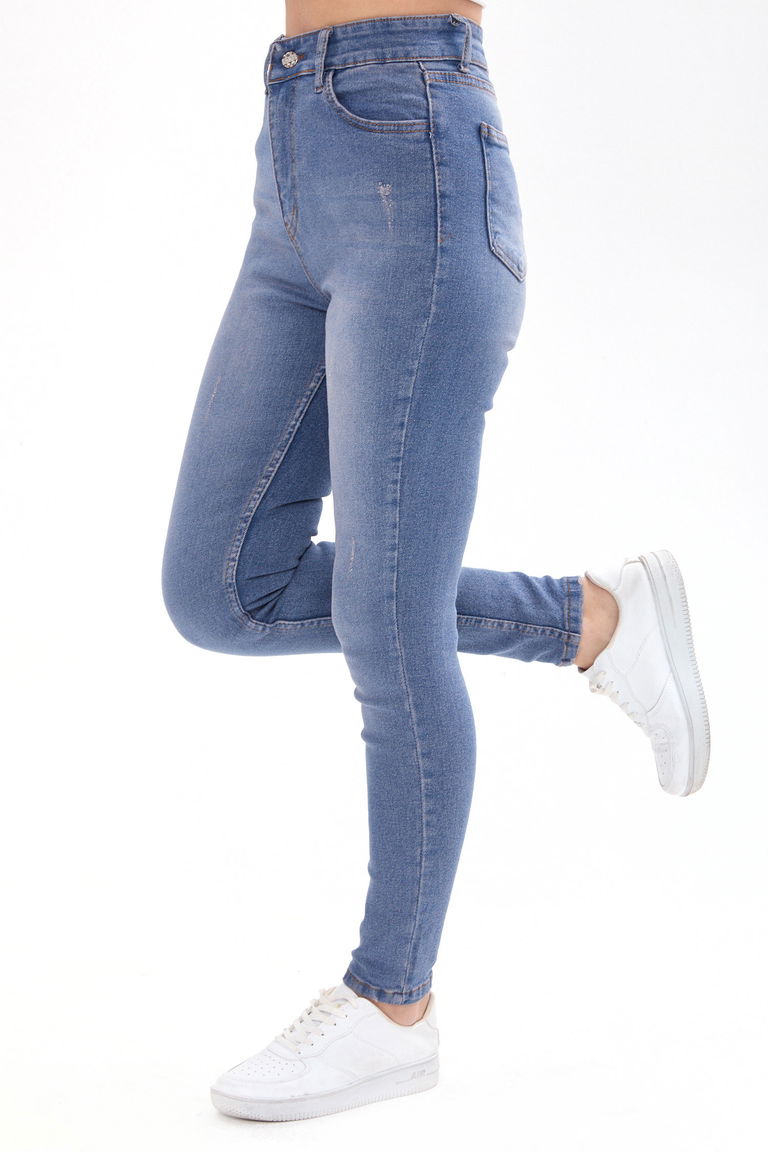 Skınny Likralı Kot Pantolon Açik Kahve Tint - 23658 - TOFİSA