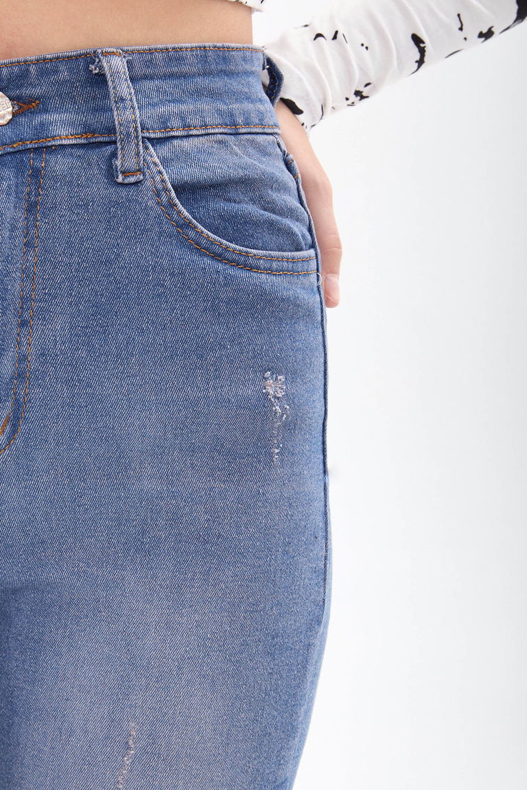 Skınny Likralı Kot Pantolon Açik Kahve Tint - 23658 - TOFİSA