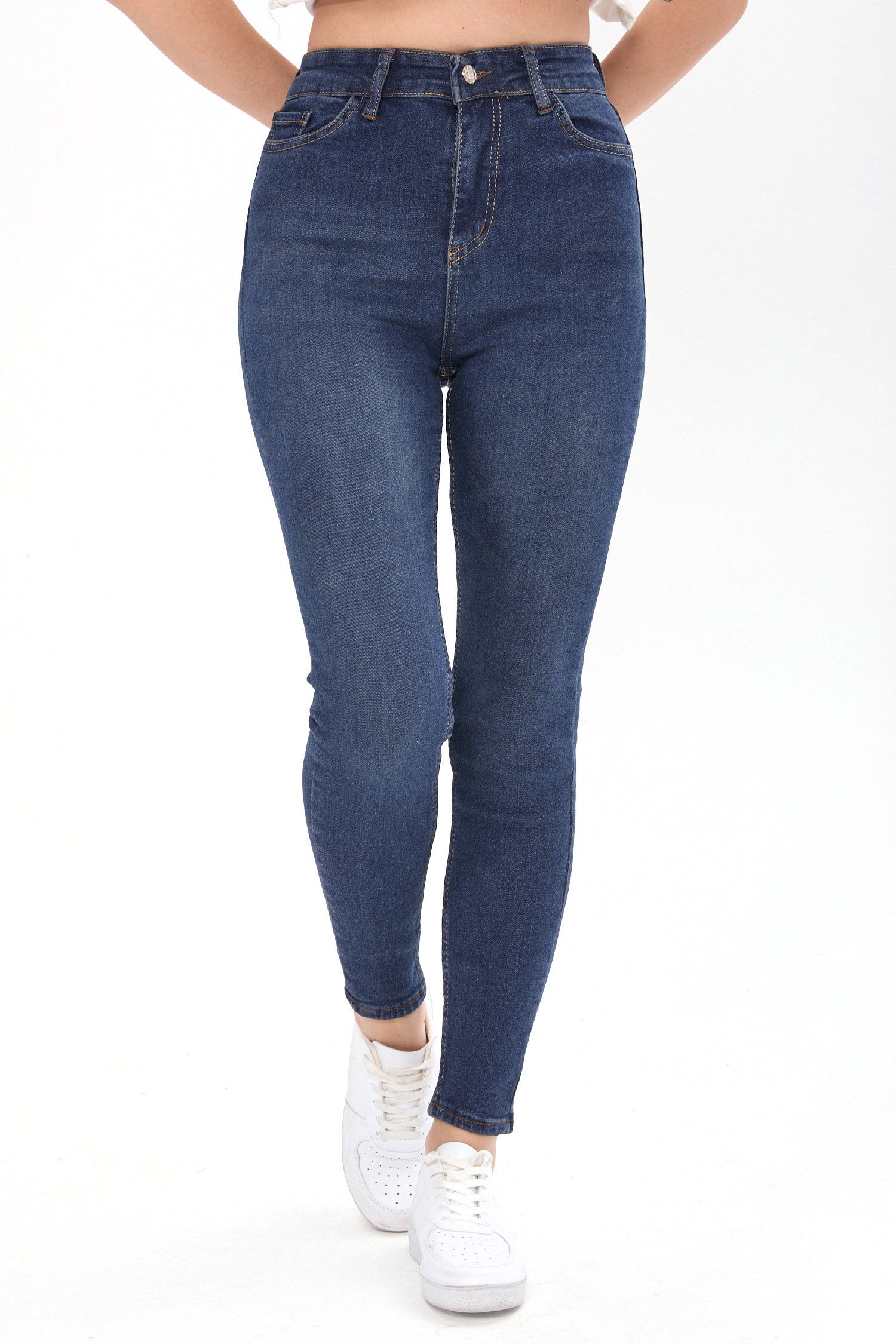 23659-KAHVE-TINT-YIKAMA Skinny Likralı Kot Pantolon - 2