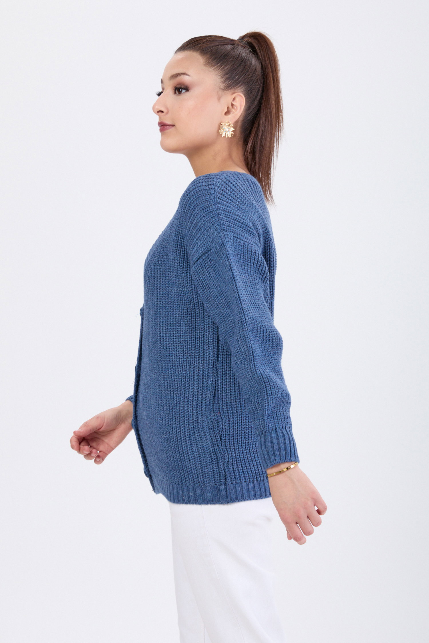 23705-INDIGO Triko Hırka - 3