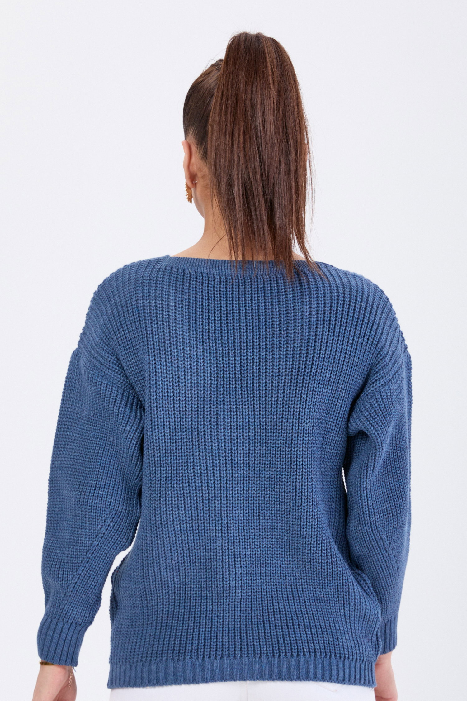 23705-INDIGO Triko Hırka - 5