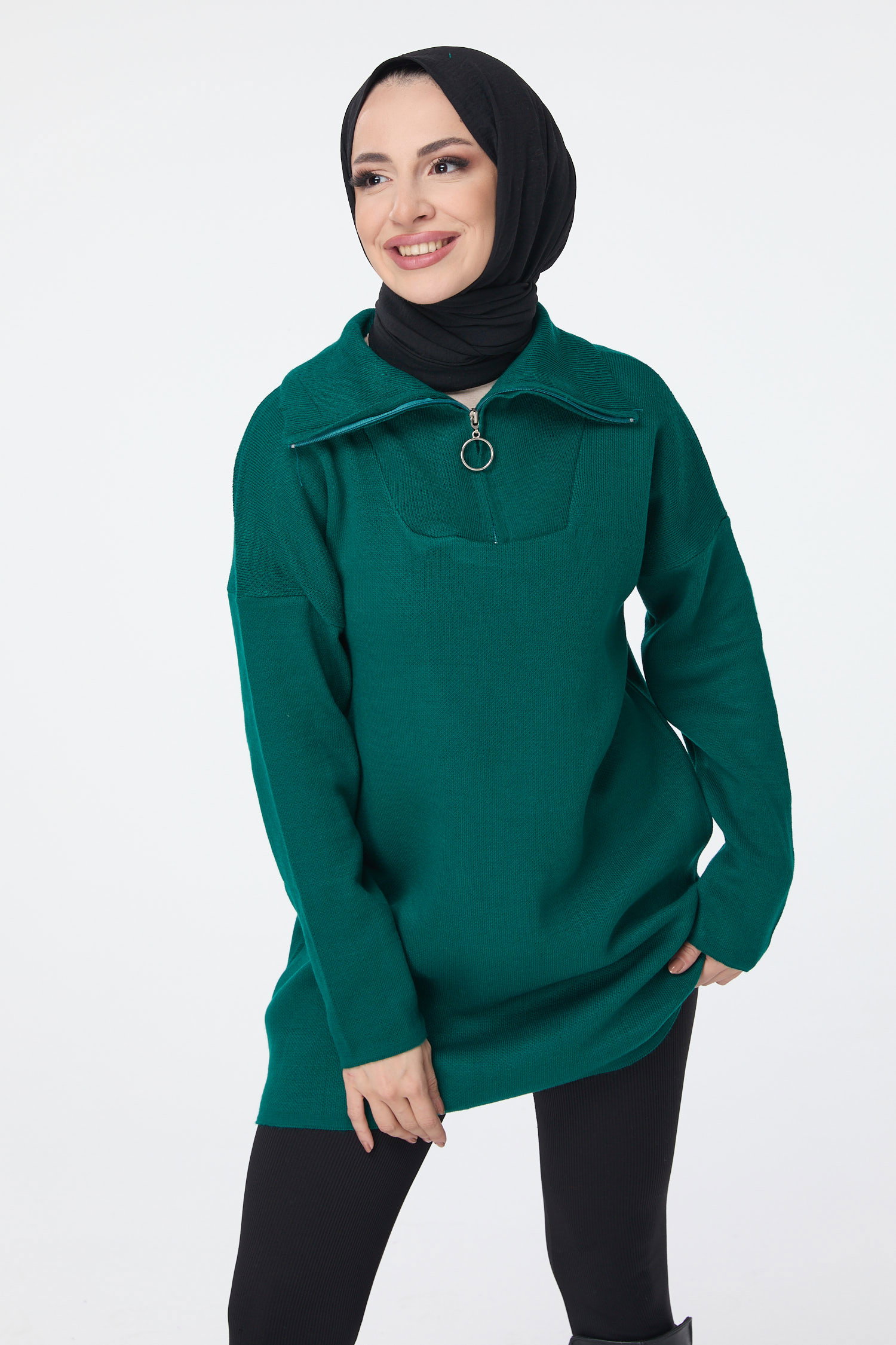 23709-YESIL Triko Kazak - 2