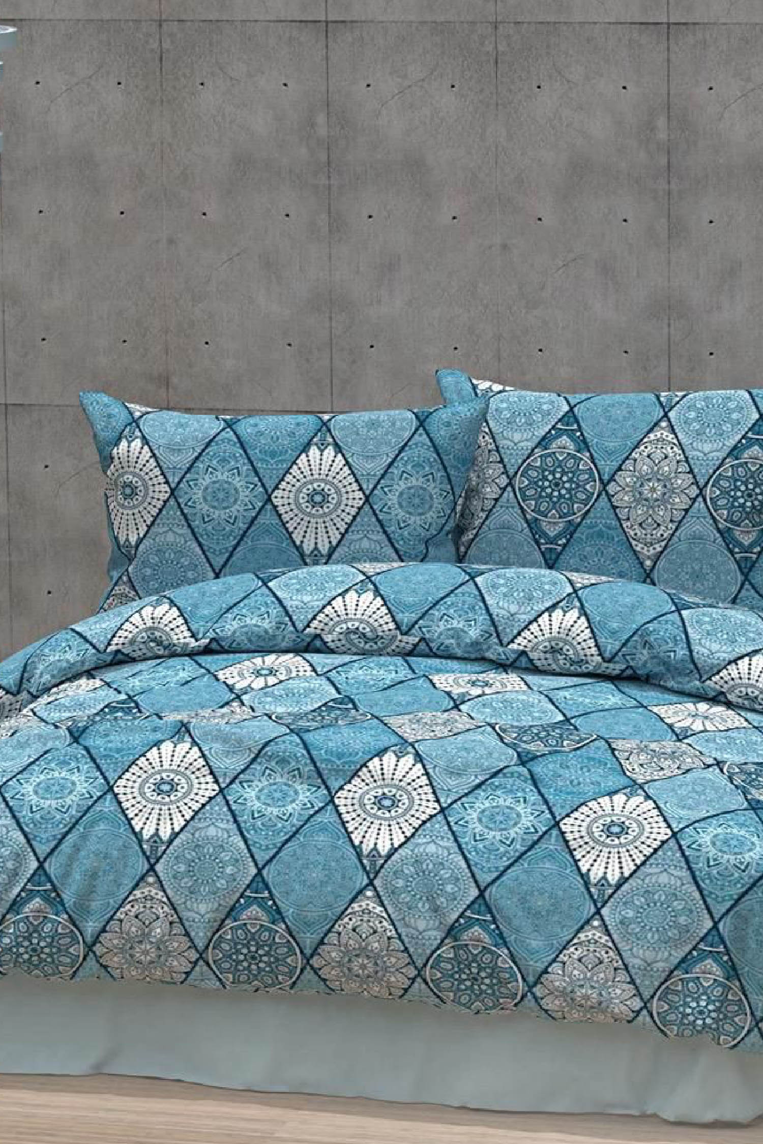 Mavi Çift Kişilik Nevresim Seti - 23724 - 1