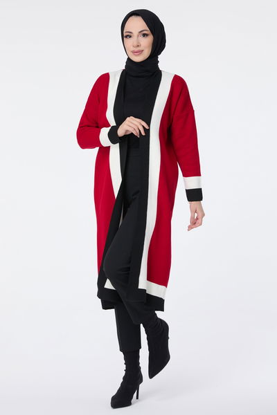 Triko Hırka Kirmizi - 23734 