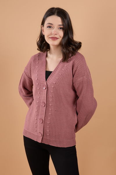 23768-GUL Triko Hırka 