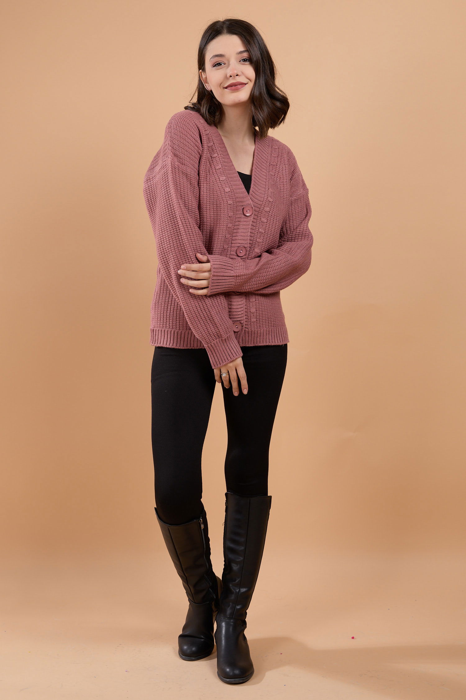 23768-GUL Triko Hırka - 2